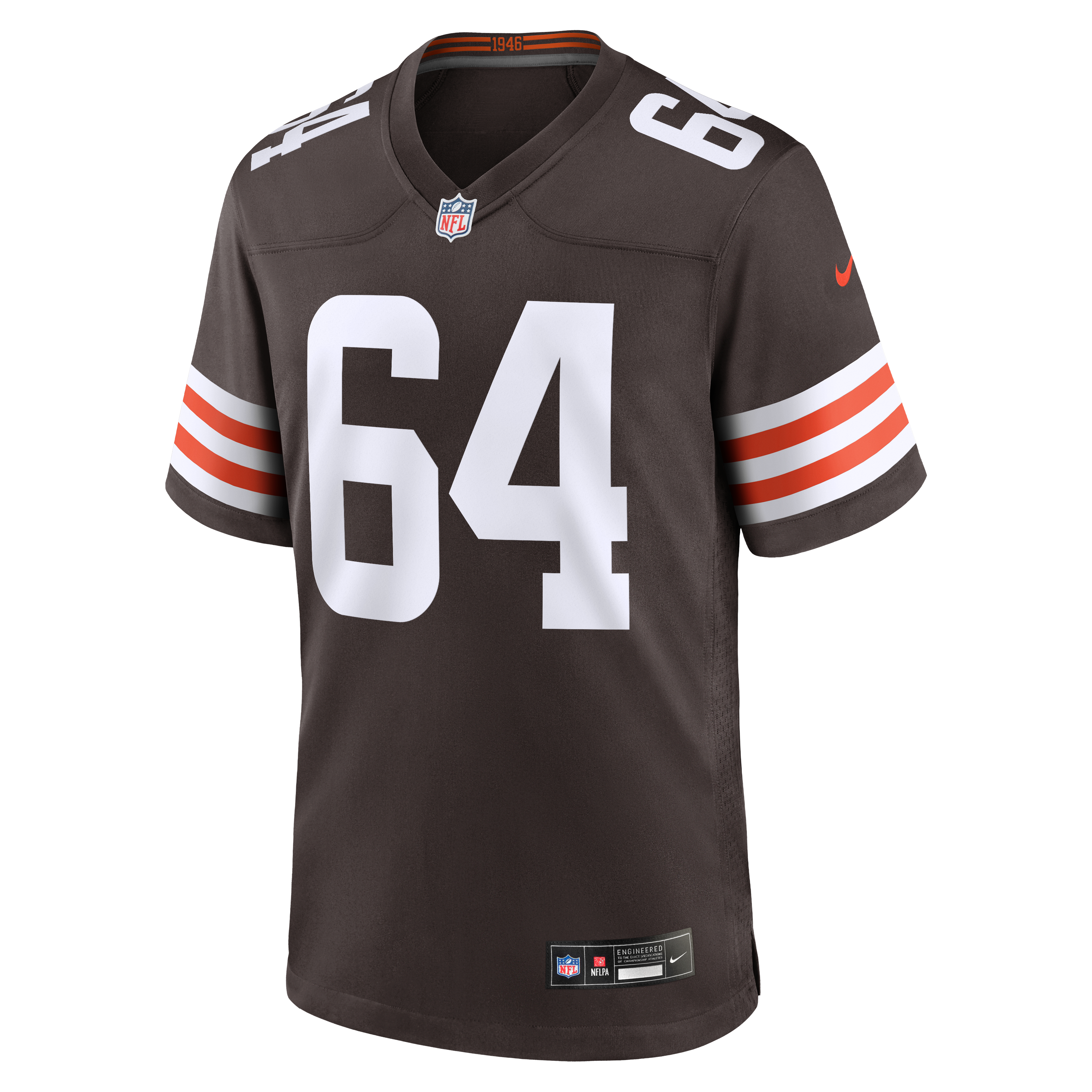 Joe DeLamielleure Retired Cleveland Browns Player Jersey Brown NFL Football Fan Wear