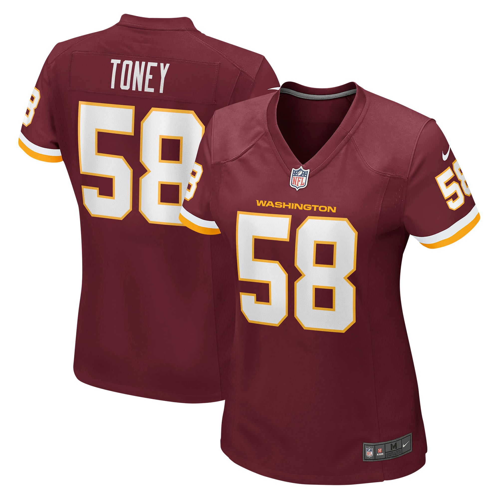 Shaka Toney Washington Commanders Game Jersey Burgundy NFL Football Fan Wear Shaka Toney