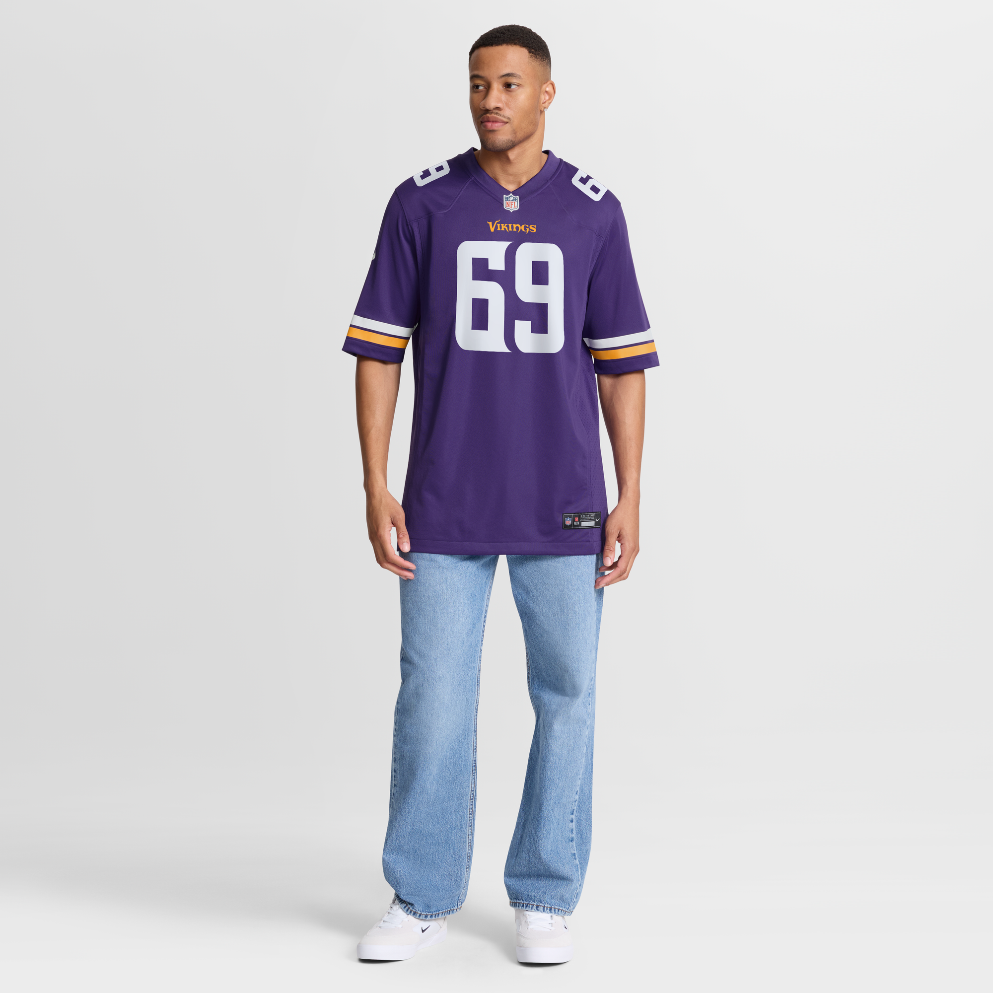 Retired Jared Allen Minnesota Vikings Player Jersey Purple NFL Football Fan Wear Retired Jared Allen