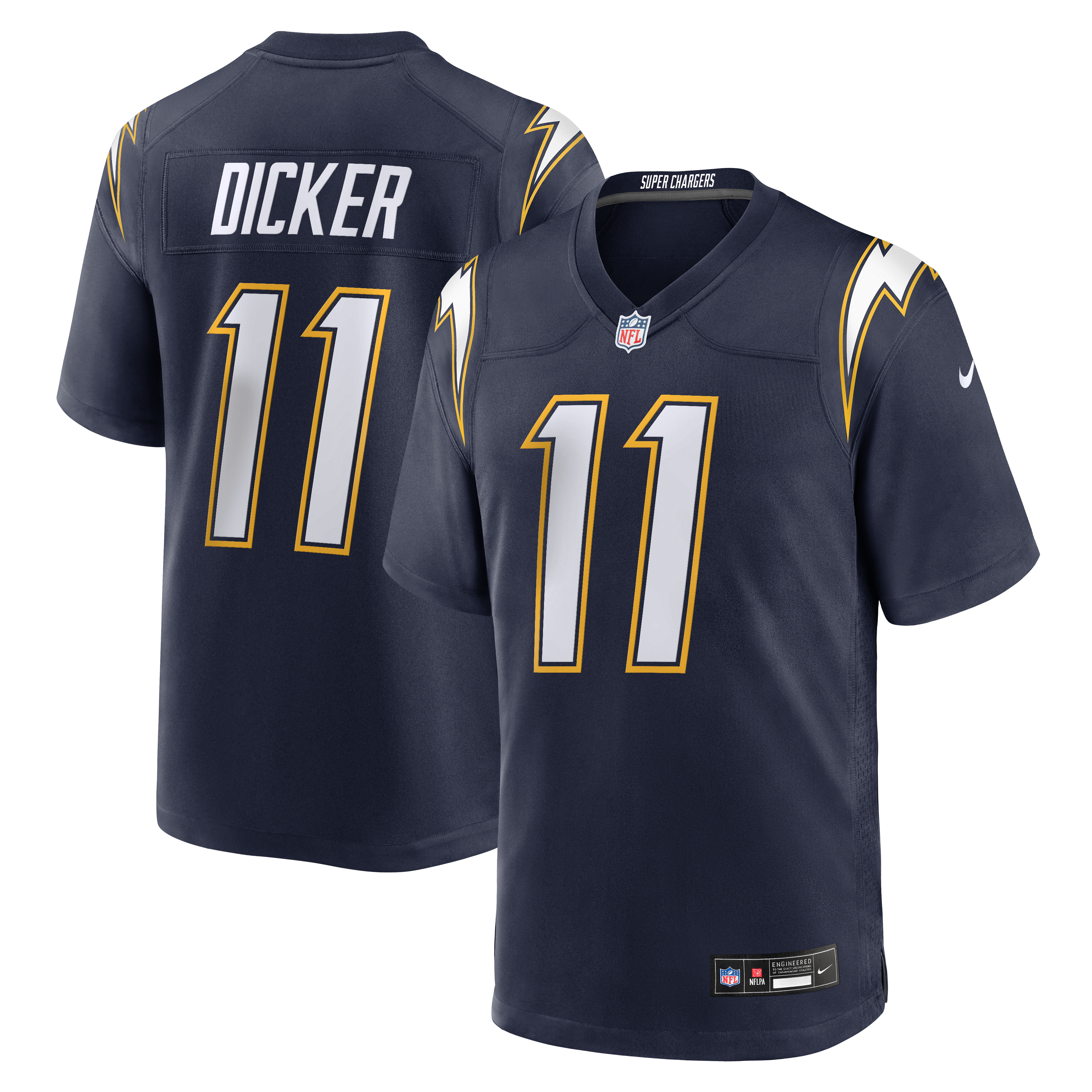 Cameron Dicker Los Angeles Chargers Game Jersey Navy NFL Football Fan Wear