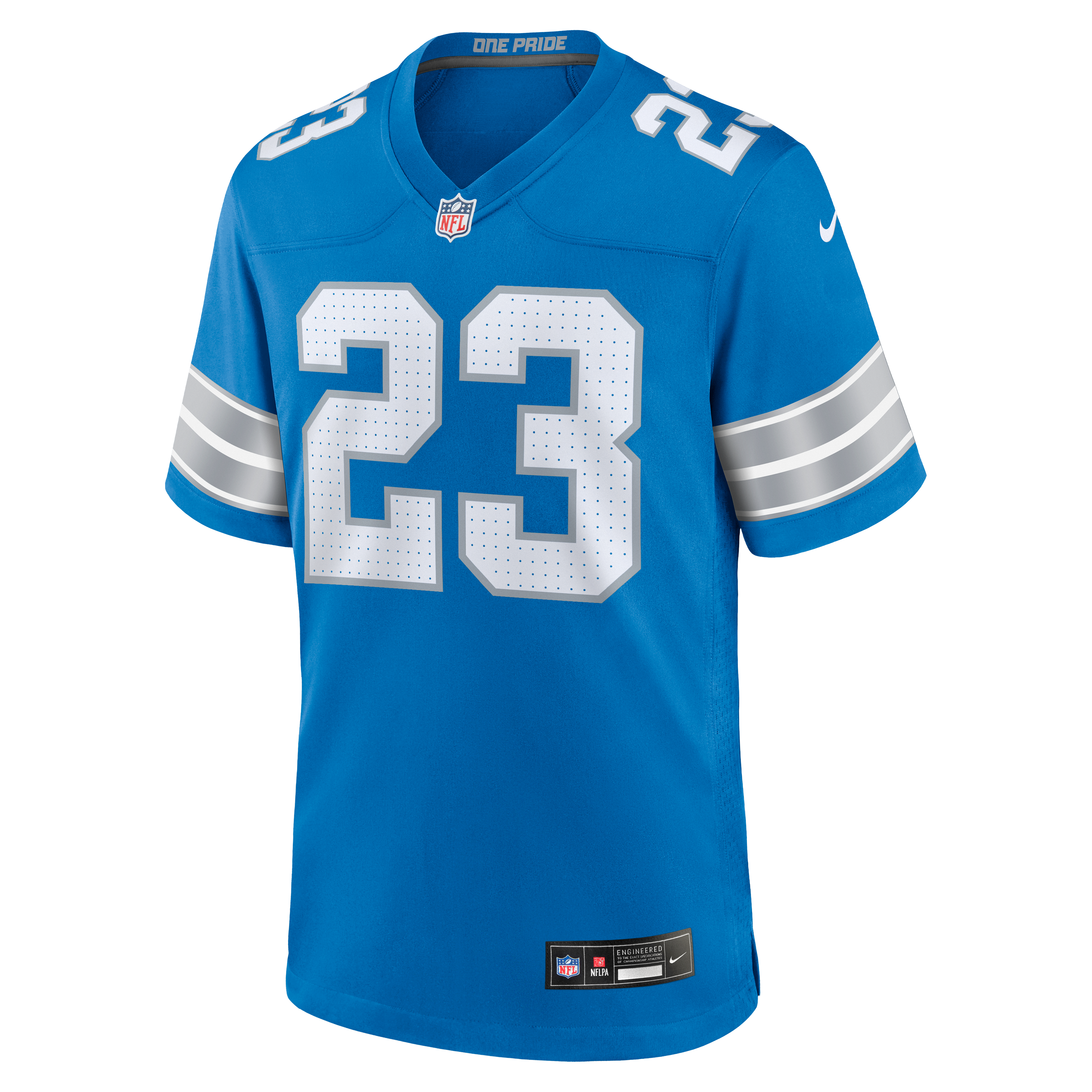 Rock Ya-Sin Detroit Lions Game Jersey Blue NFL Football Fan Wear Rock Ya-Sin