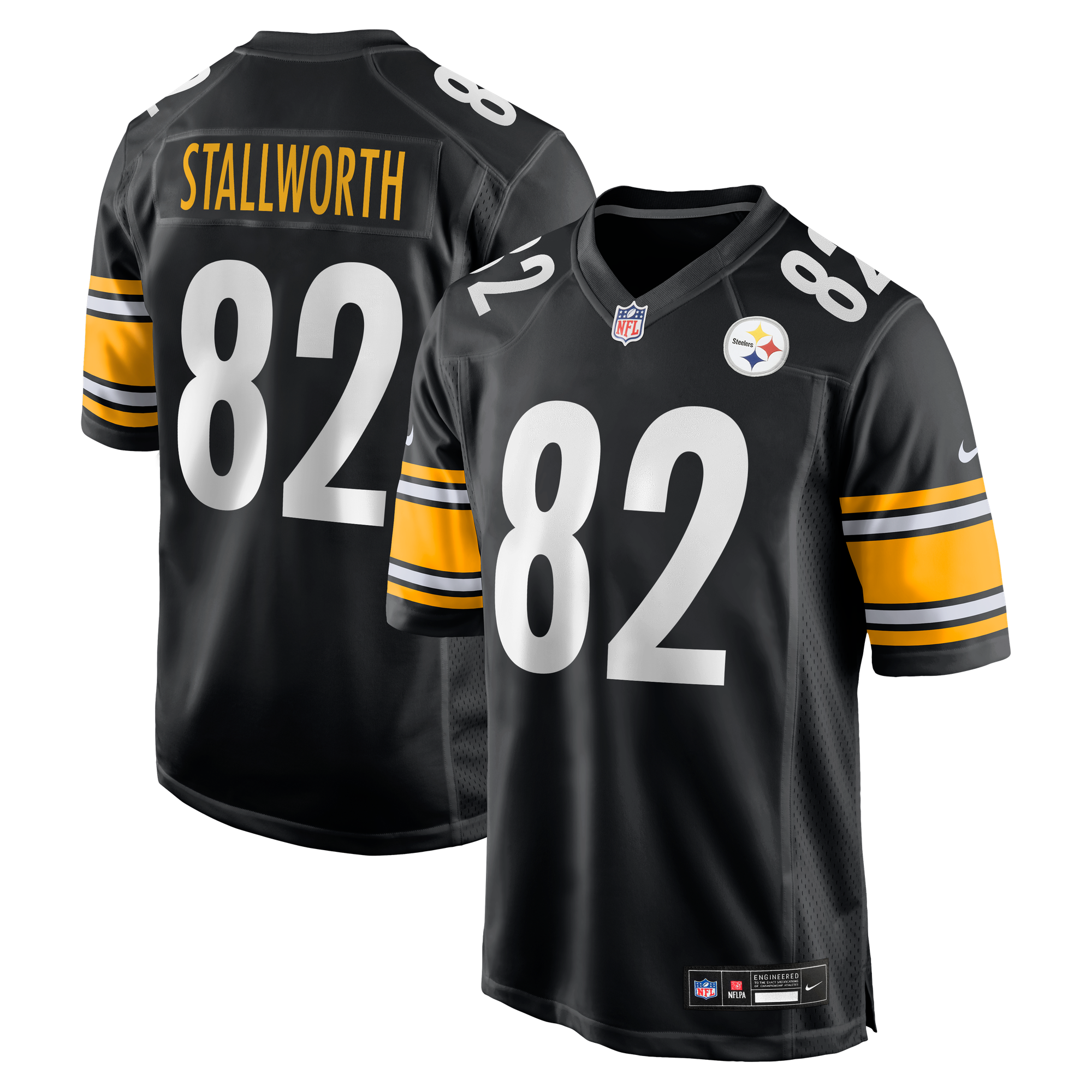 Retired John Stallworth Pittsburgh Steelers Player Jersey Black NFL Football Fan Wear