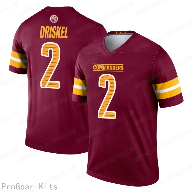 Jeff Driskel Washington Commanders Legend Jersey No.2 Burgundy NFL Football Fan Wear