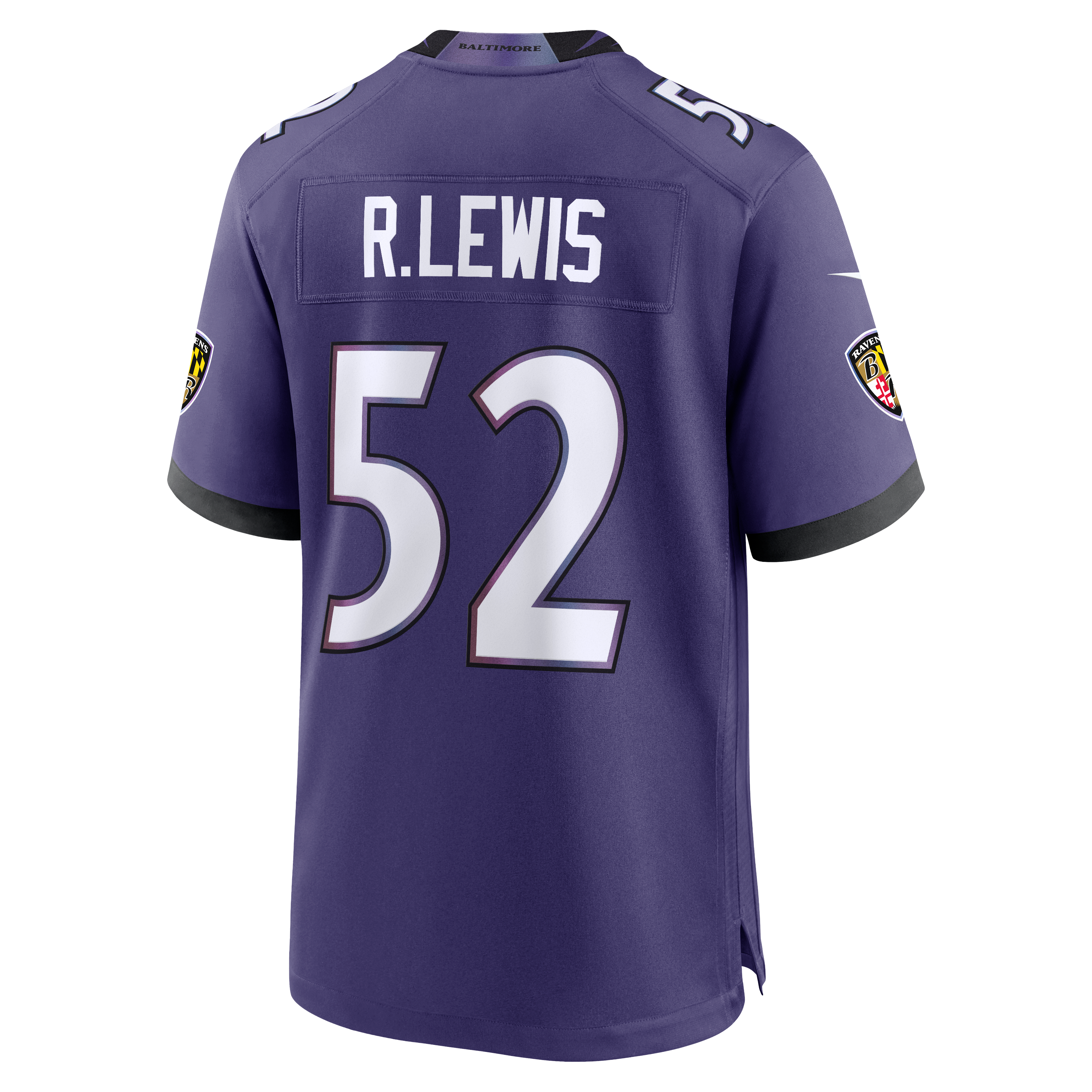 Ray Lewis Retired Baltimore Ravens Game Jersey Purple NFL Football Fan Wear Ray Lewis Retired