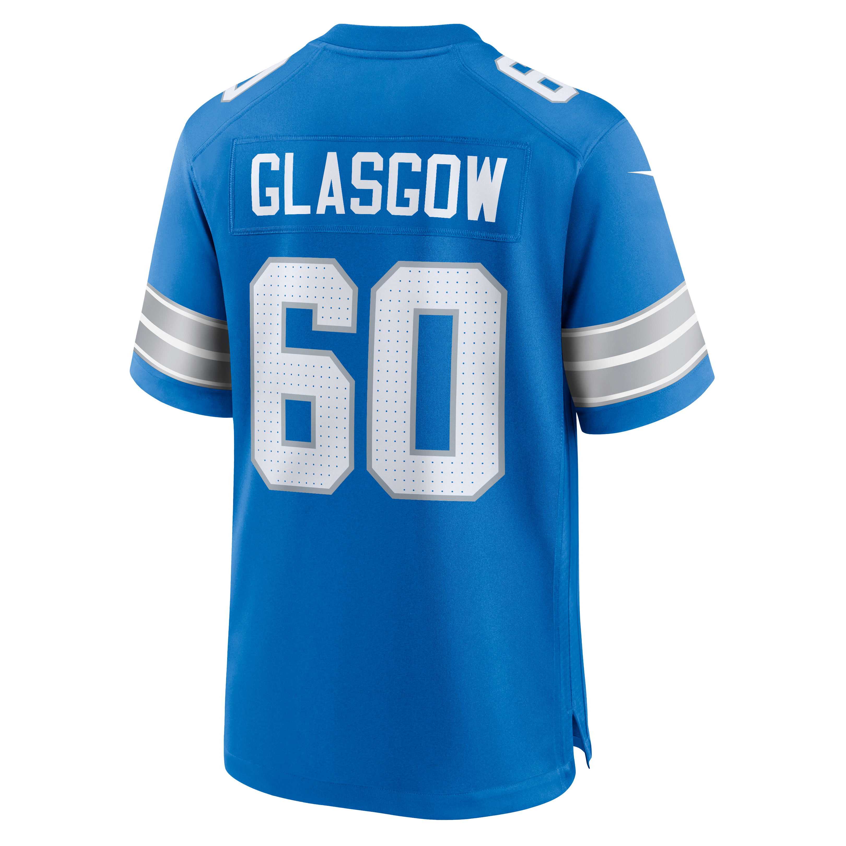 Graham Glasgow Detroit Lions Game Jersey Blue NFL Football Fan Wear Graham Glasgow