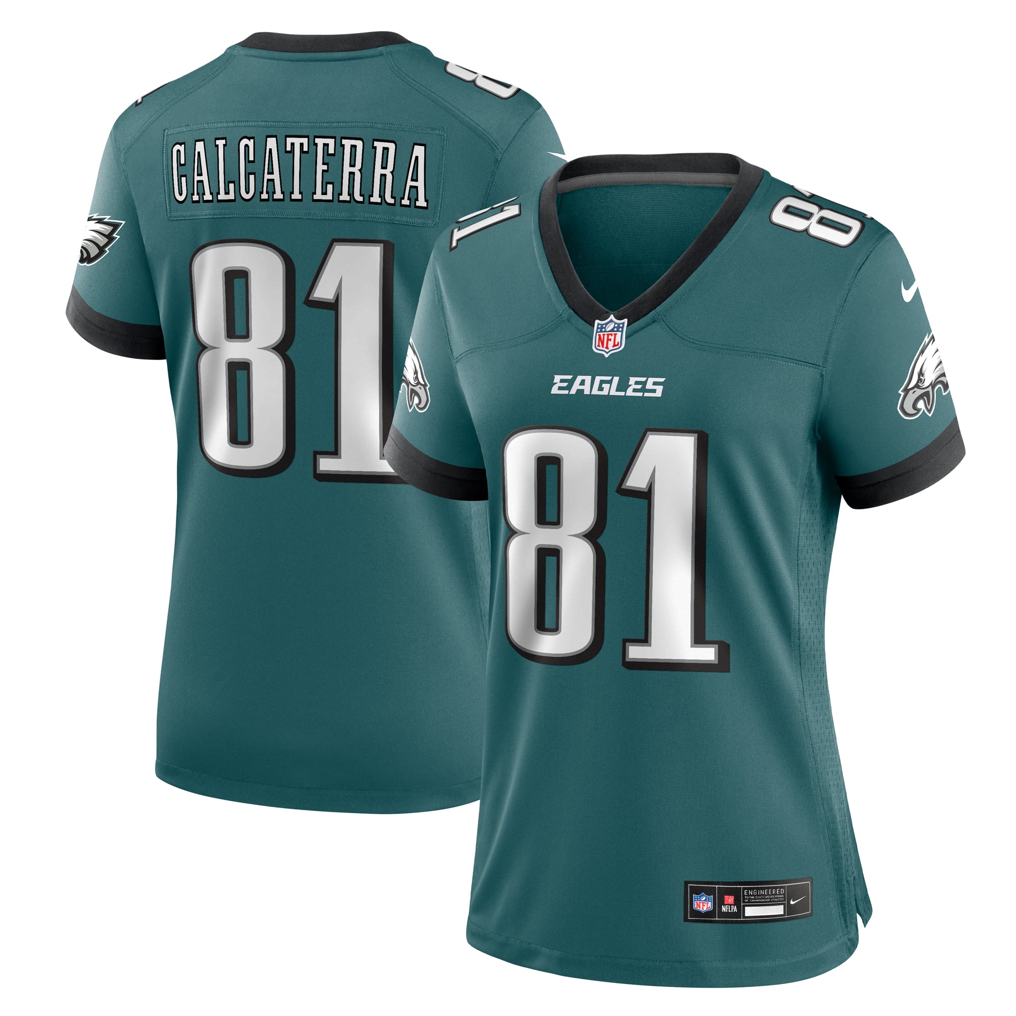 Grant Calcaterra Philadelphia Eagles Game Jersey Midnight NFL Football Fan Wear