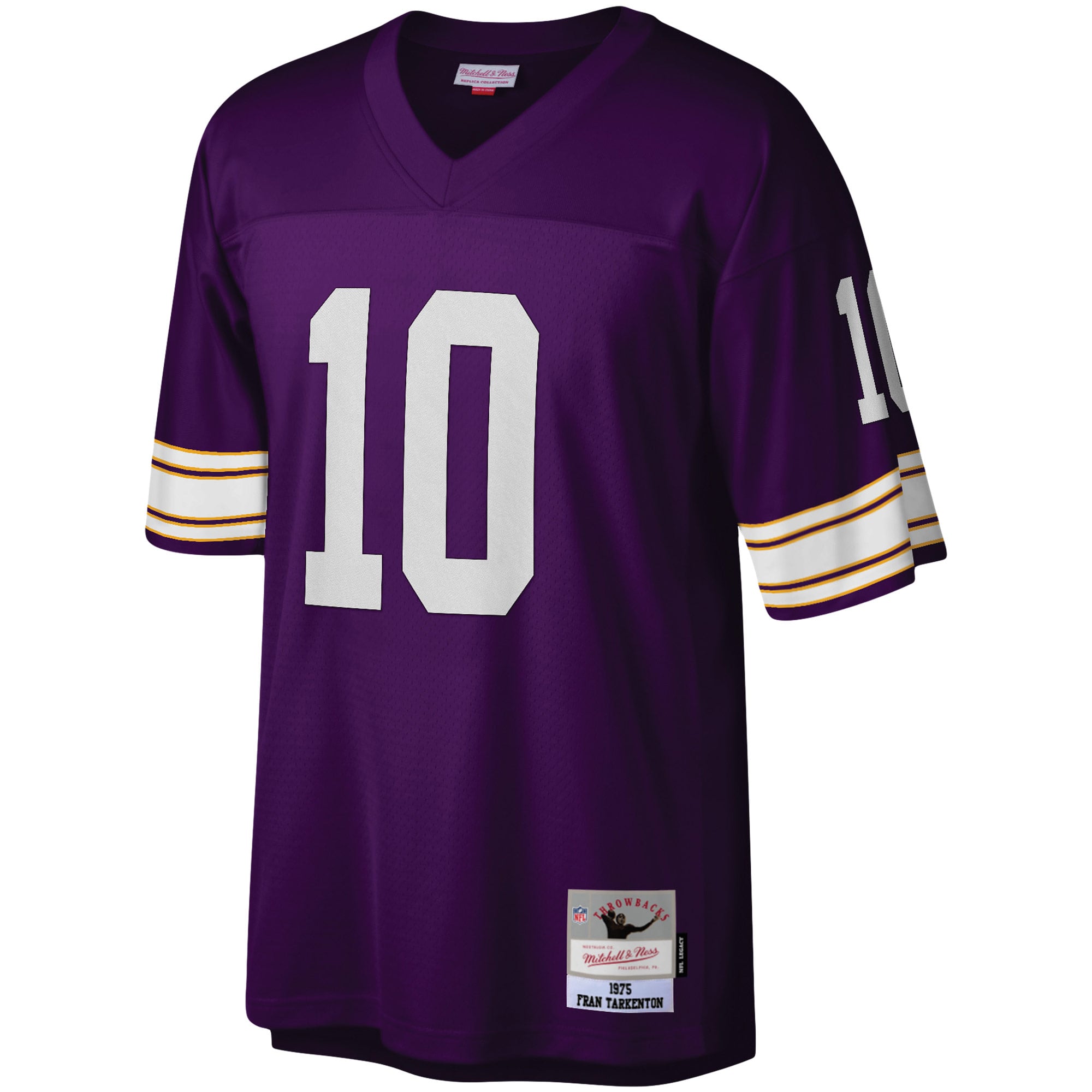 Fran Tarkenton Mitchell Minnesota Vikings Replica Jersey Purple NFL Football Fan Wear Fran Tarkenton Mitchell