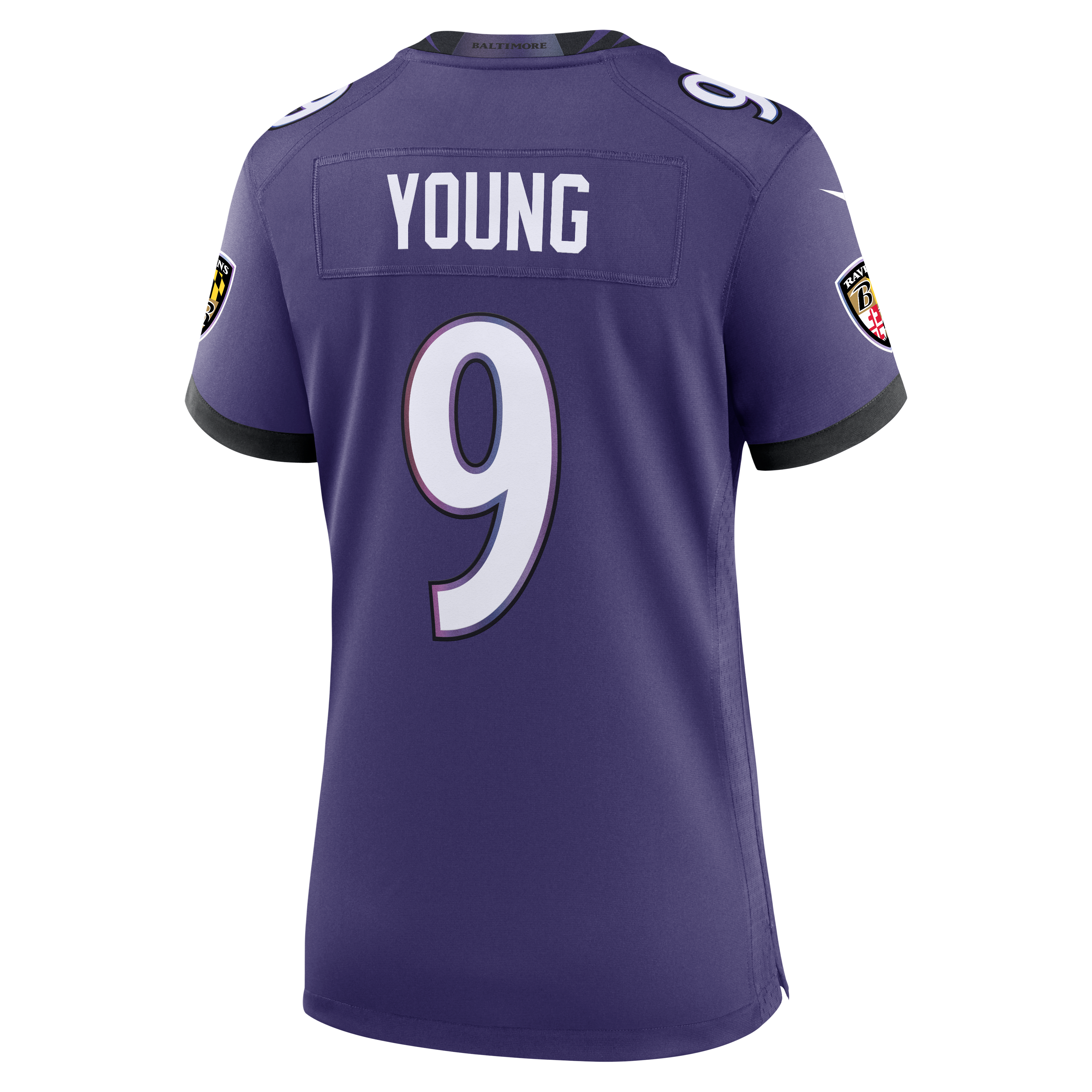 Zion Young Baltimore Ravens Game Jersey Purple NFL Football Fan Wear