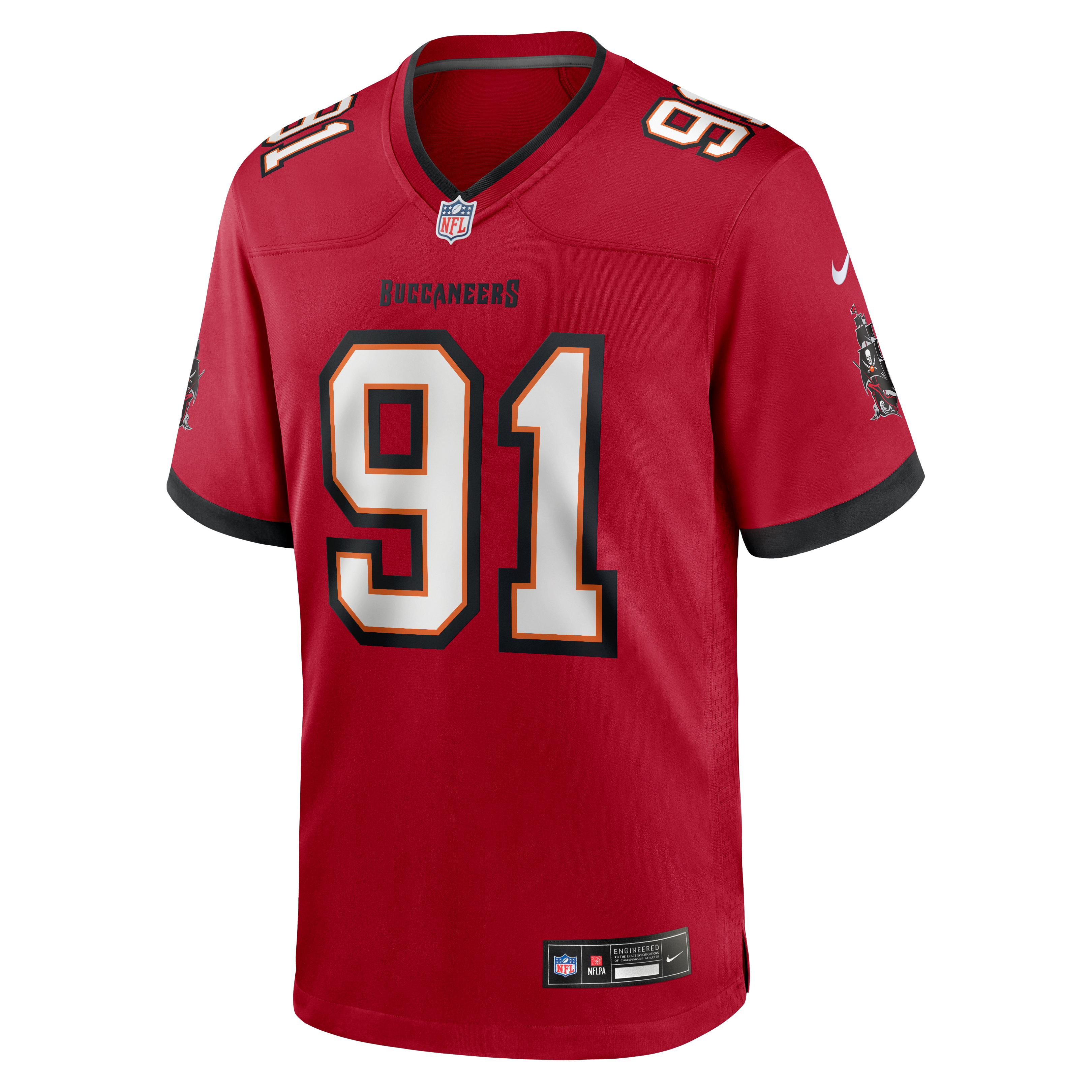 AShawn Robinson Tampa Bay Buccaneers Game Jersey Red NFL Football Fan Wear AShawn Robinson