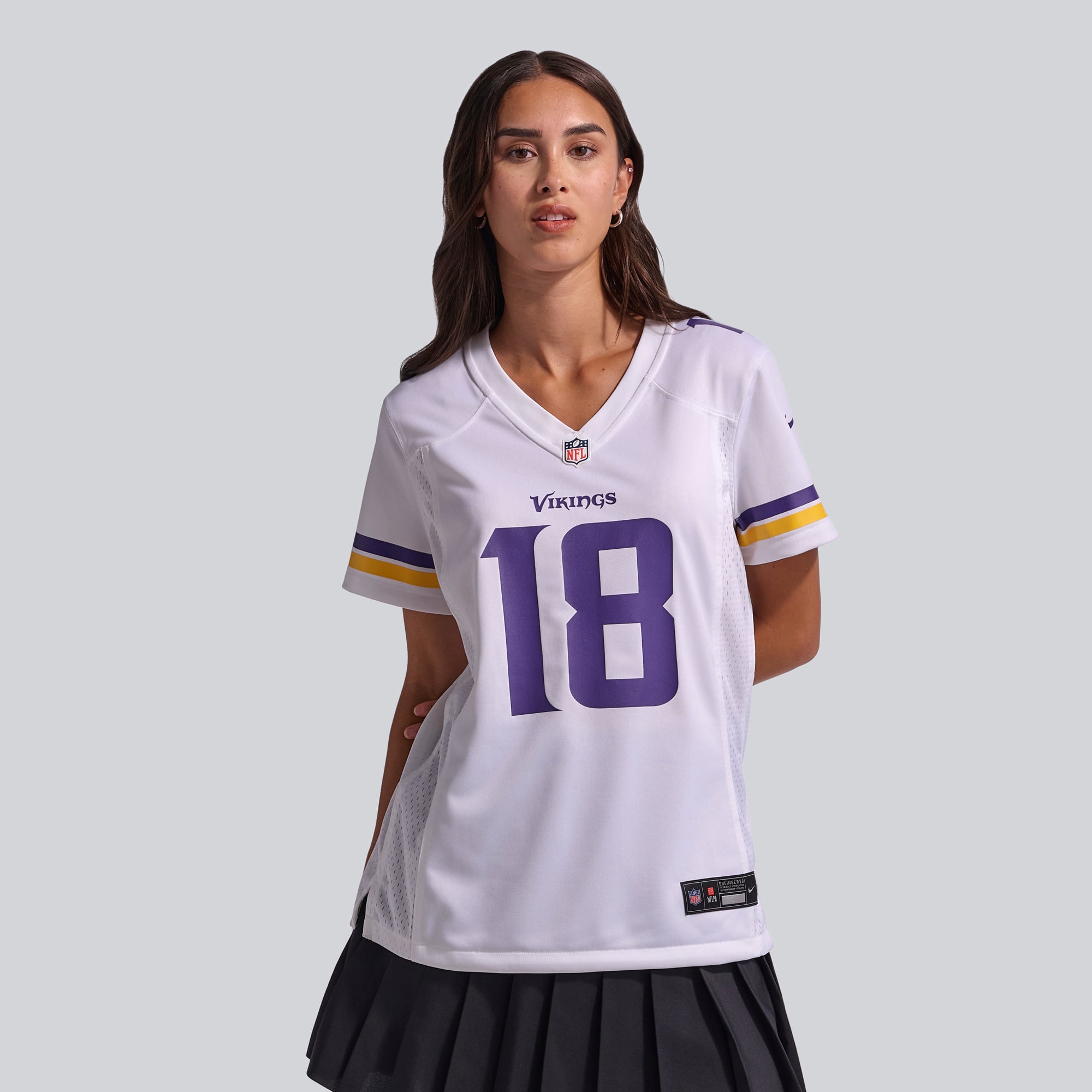 Justin Jefferson Minnesota Vikings Player Jersey White NFL Football Fan Wear
