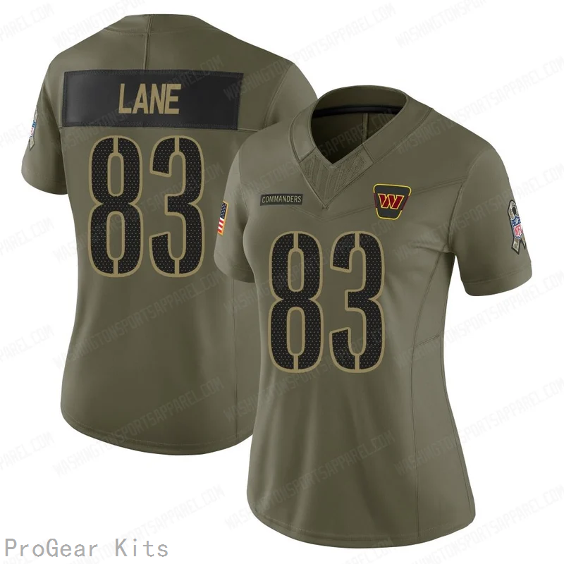 Jaylin Lane Washington Commanders Jersey No.83 Olive NFL Football Fan Wear
