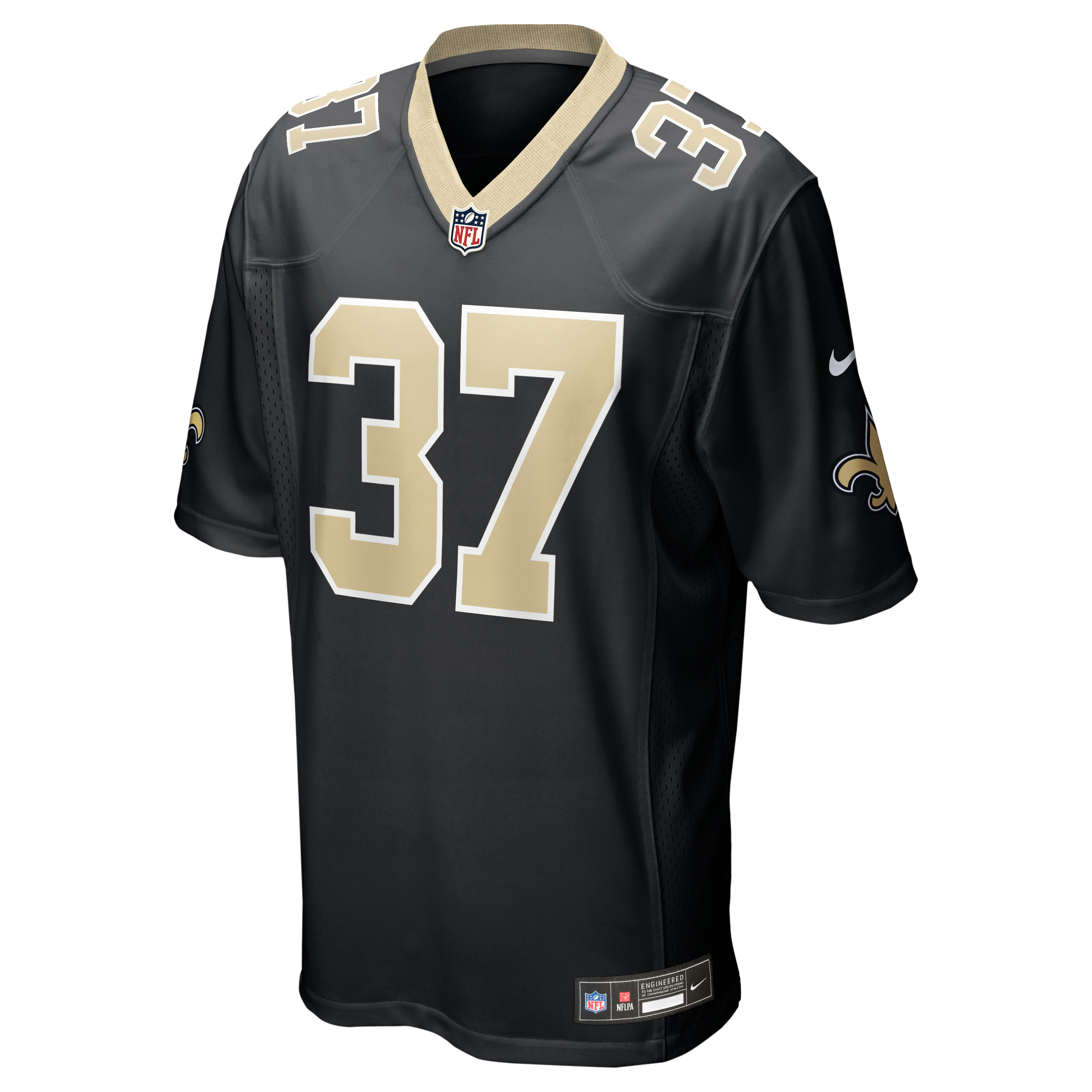 Jordan Mims New Orleans Saints Game Jersey Black NFL Football Fan Wear