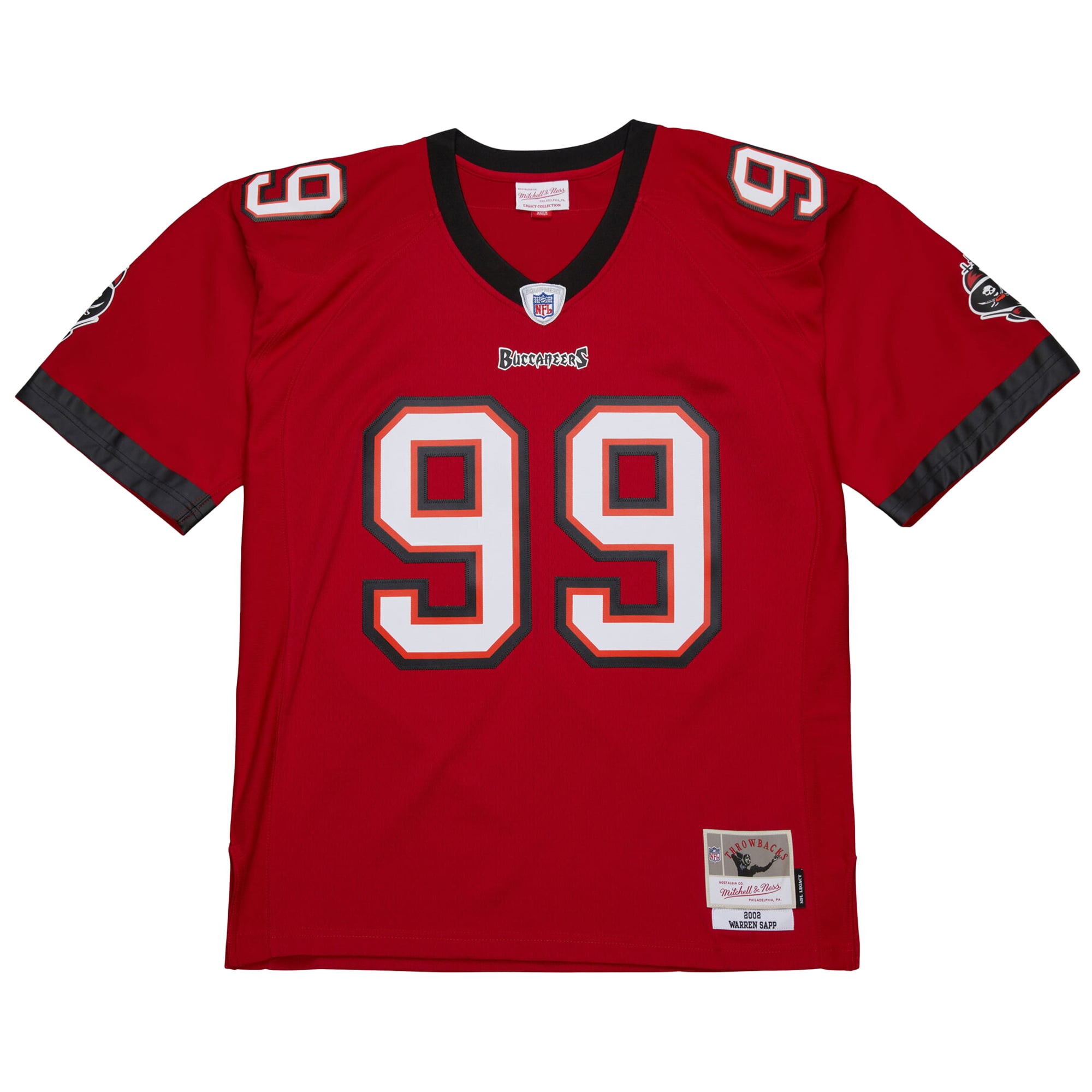 Warren Sapp Mitchell Tampa Bay Buccaneers Replica Jersey Red NFL Football Fan Wear Warren Sapp Mitchell