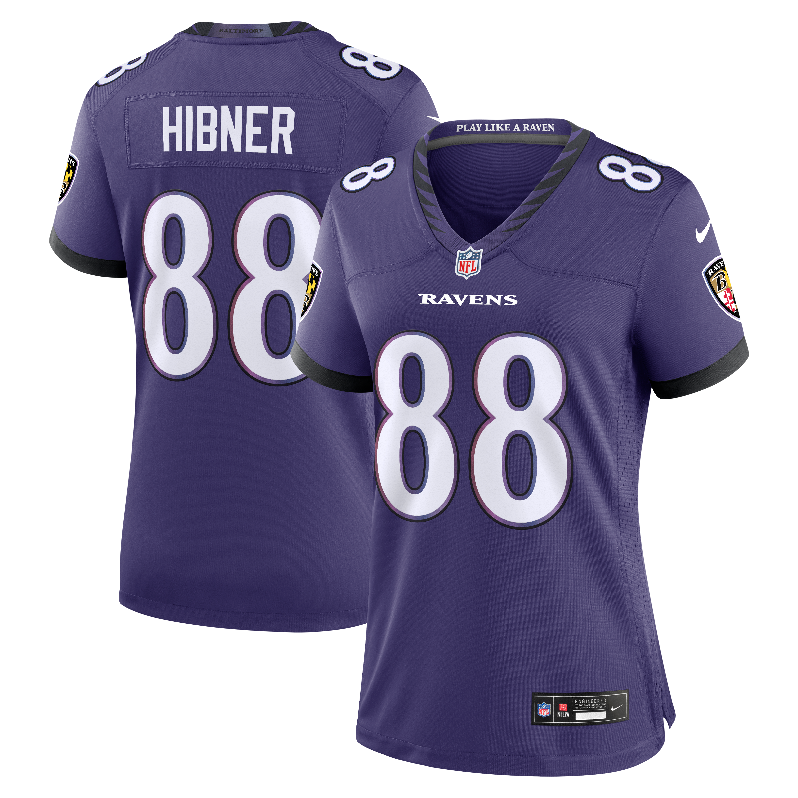 Matthew Hibner Baltimore Ravens Game Jersey Purple NFL Football Fan Wear