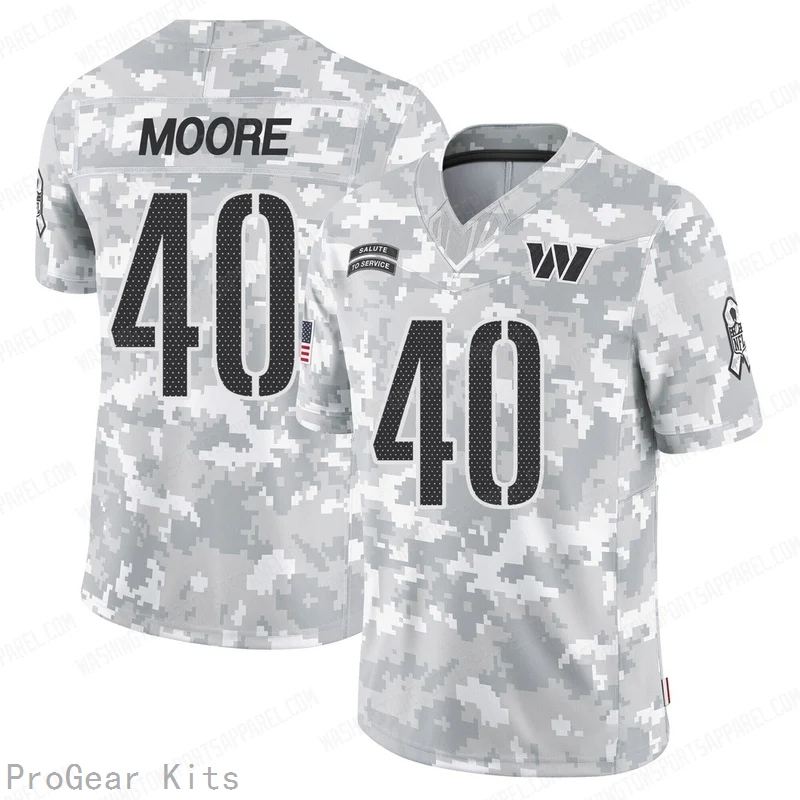 Quentin Moore Washington Commanders Jersey No.40 Camo NFL Football Fan Wear