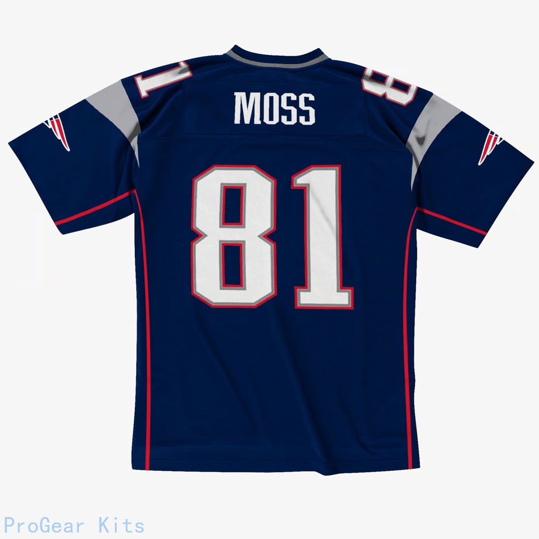 Randy Moss Mitchell New England Patriots Legacy Jersey Navy NFL Football Fan Wear