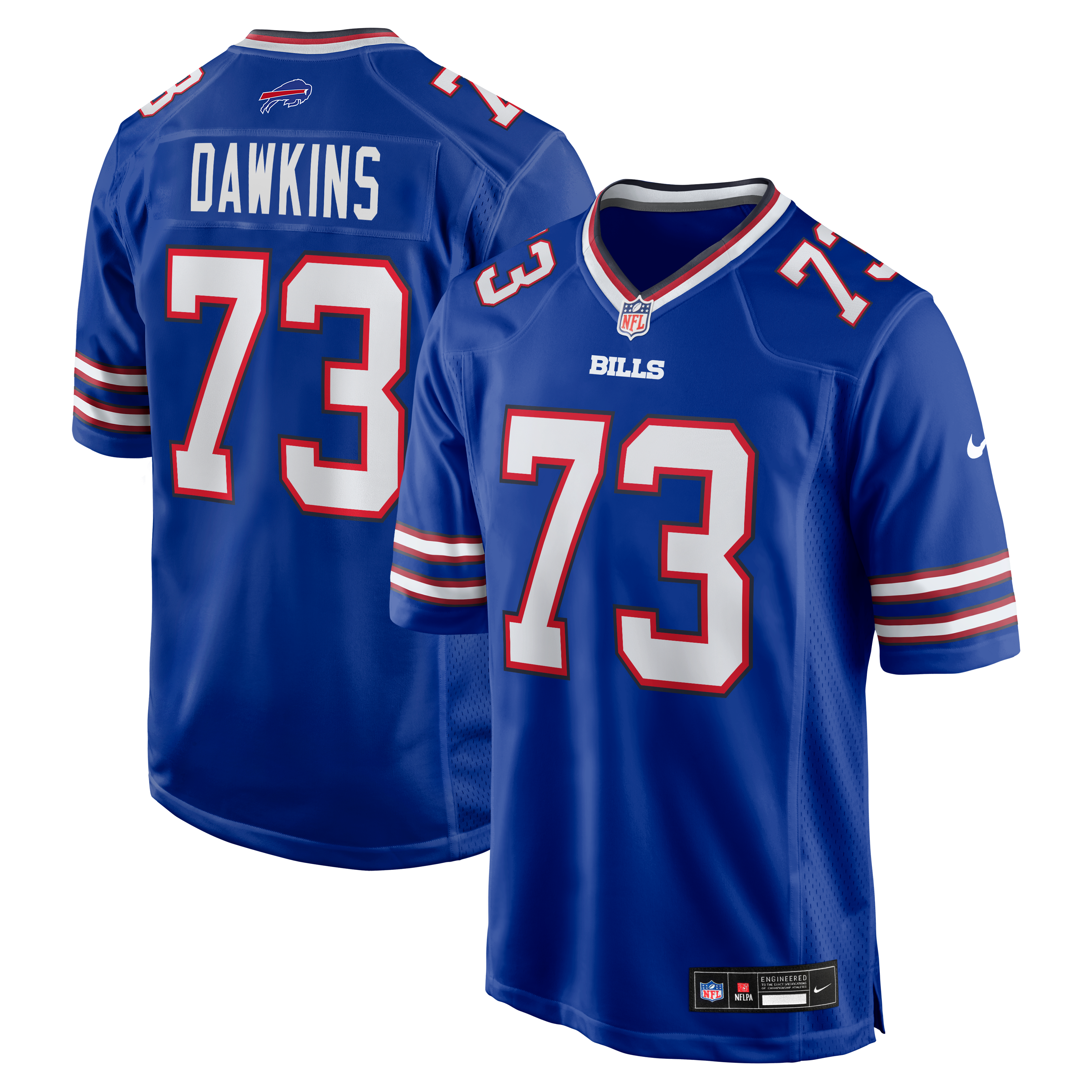 Dion Dawkins Buffalo Bills Player Jersey Royal NFL Football Fan Wear Dion Dawkins