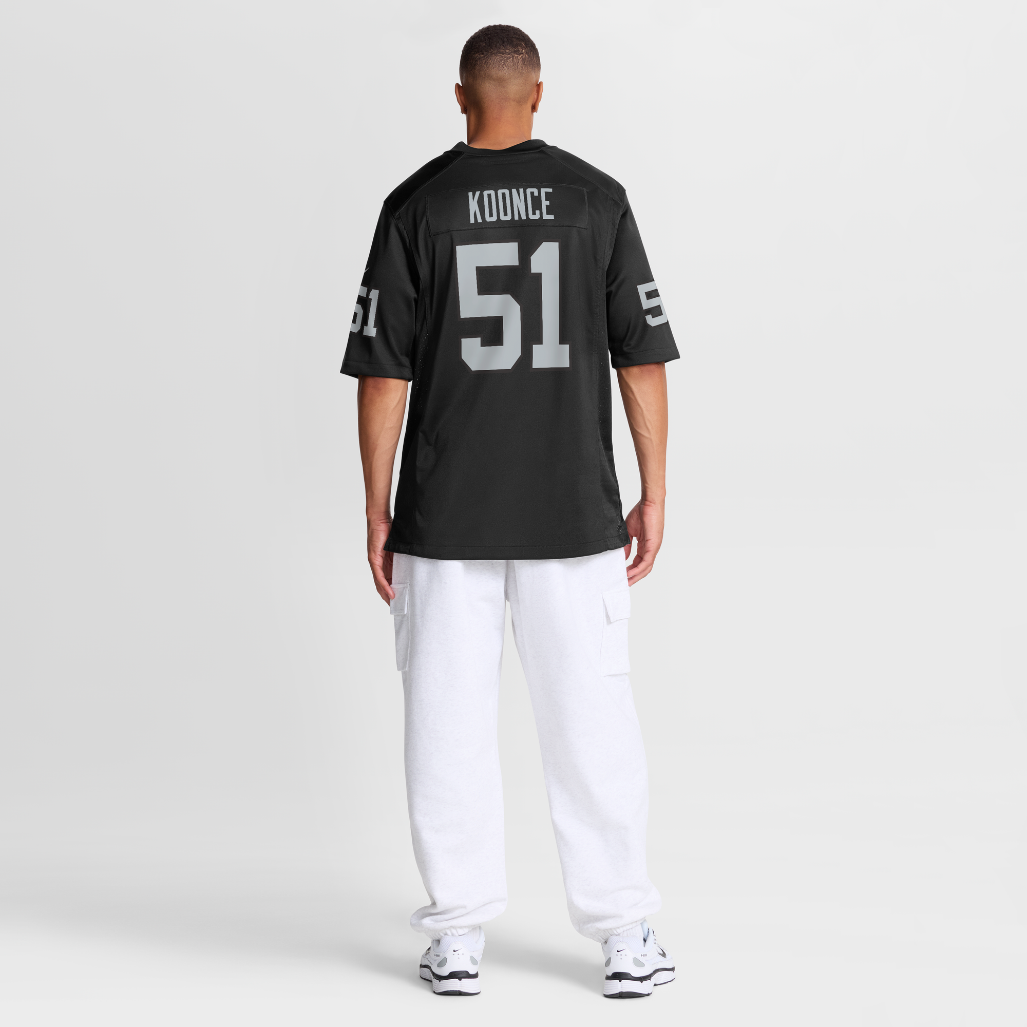 Malcolm Koonce Las Vegas Raiders Game Jersey Black NFL Football Fan Wear