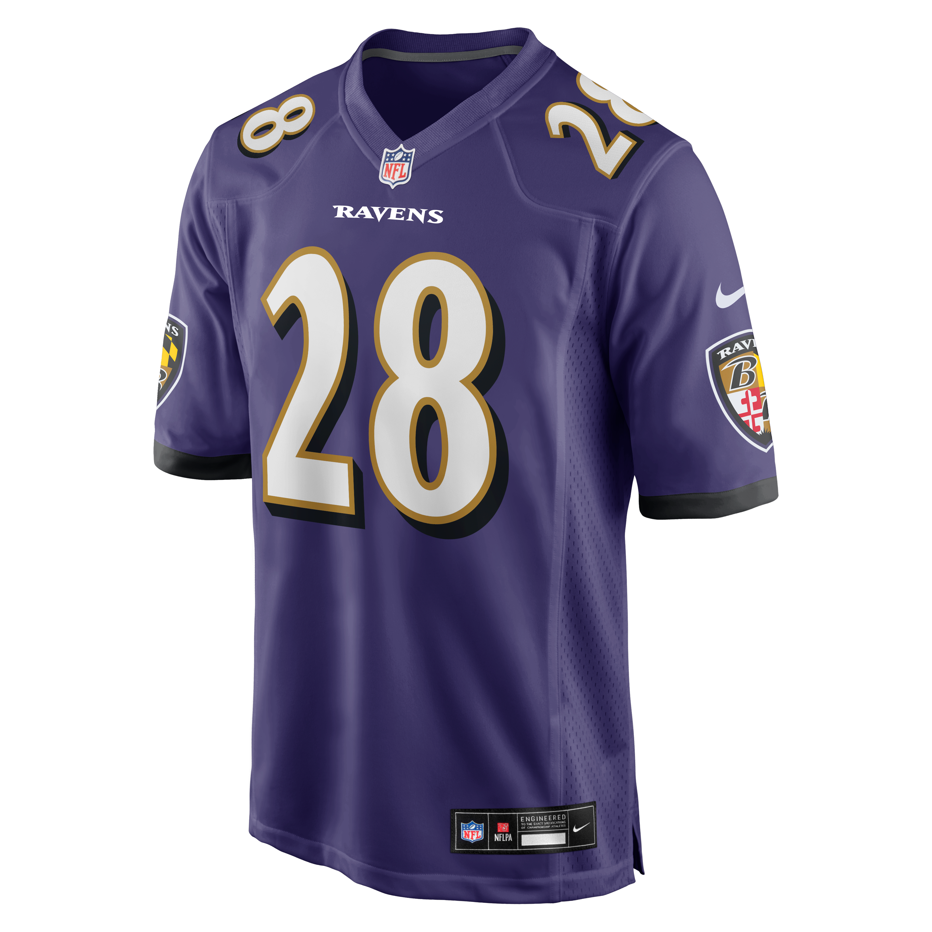 Taven Bryan Baltimore Ravens Game Jersey Purple NFL Football Fan Wear