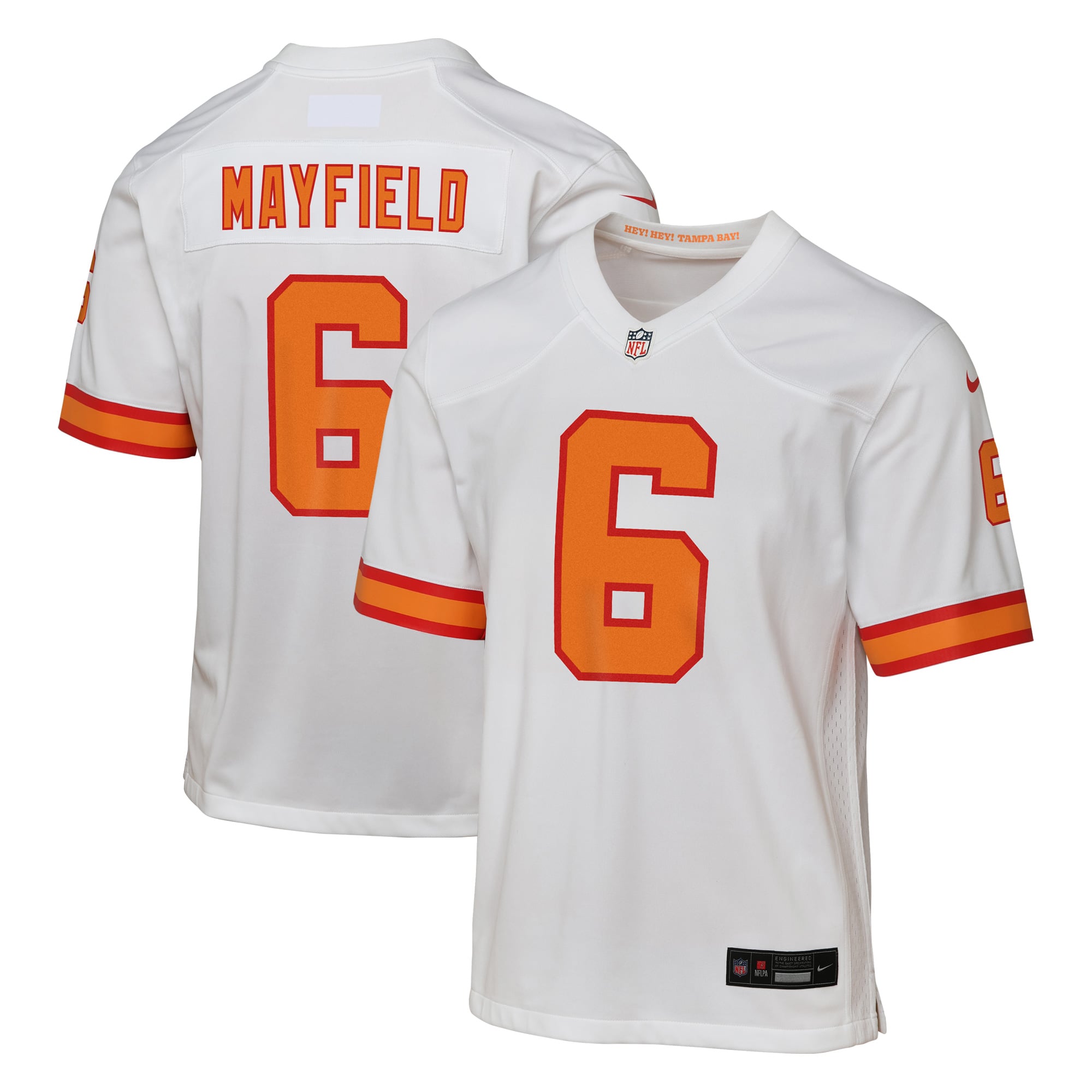 Baker Mayfield Tampa Bay Buccaneers Game Jersey White NFL Football Fan Wear Baker Mayfield