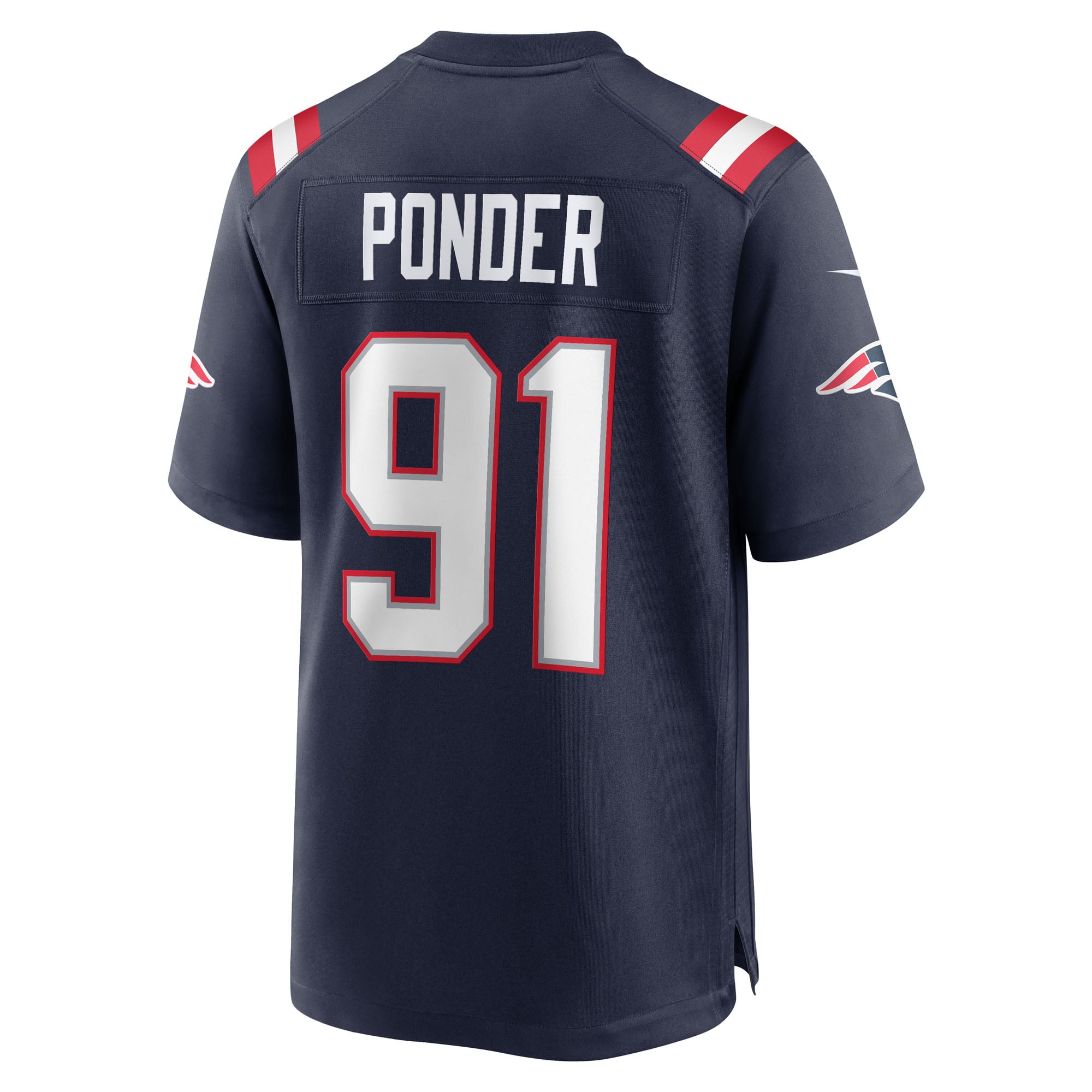 Elijah Ponder New England Patriots Game Jersey Navy NFL Football Fan Wear Elijah Ponder