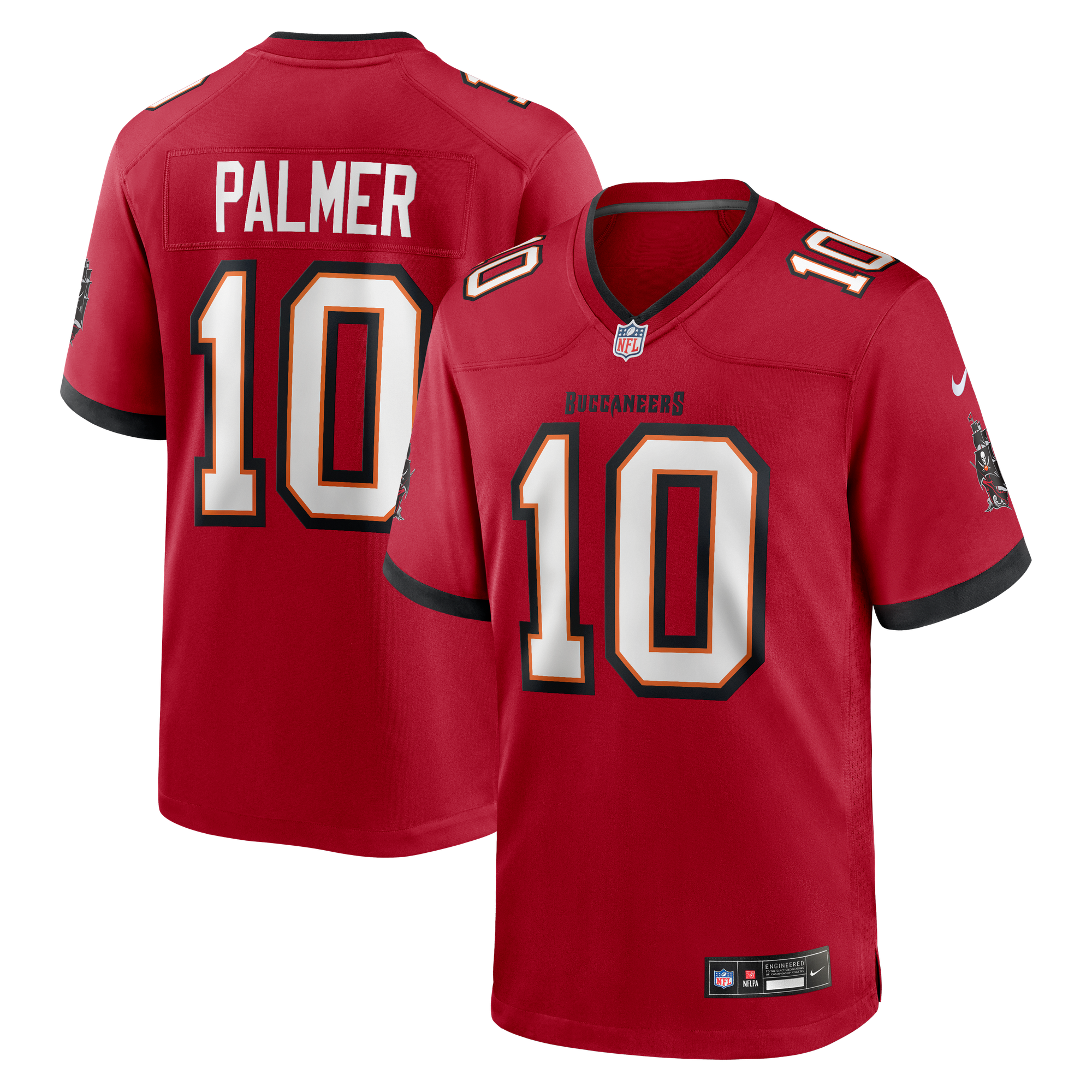 Trey Palmer Tampa Bay Buccaneers Game Jersey Red NFL Football Fan Wear