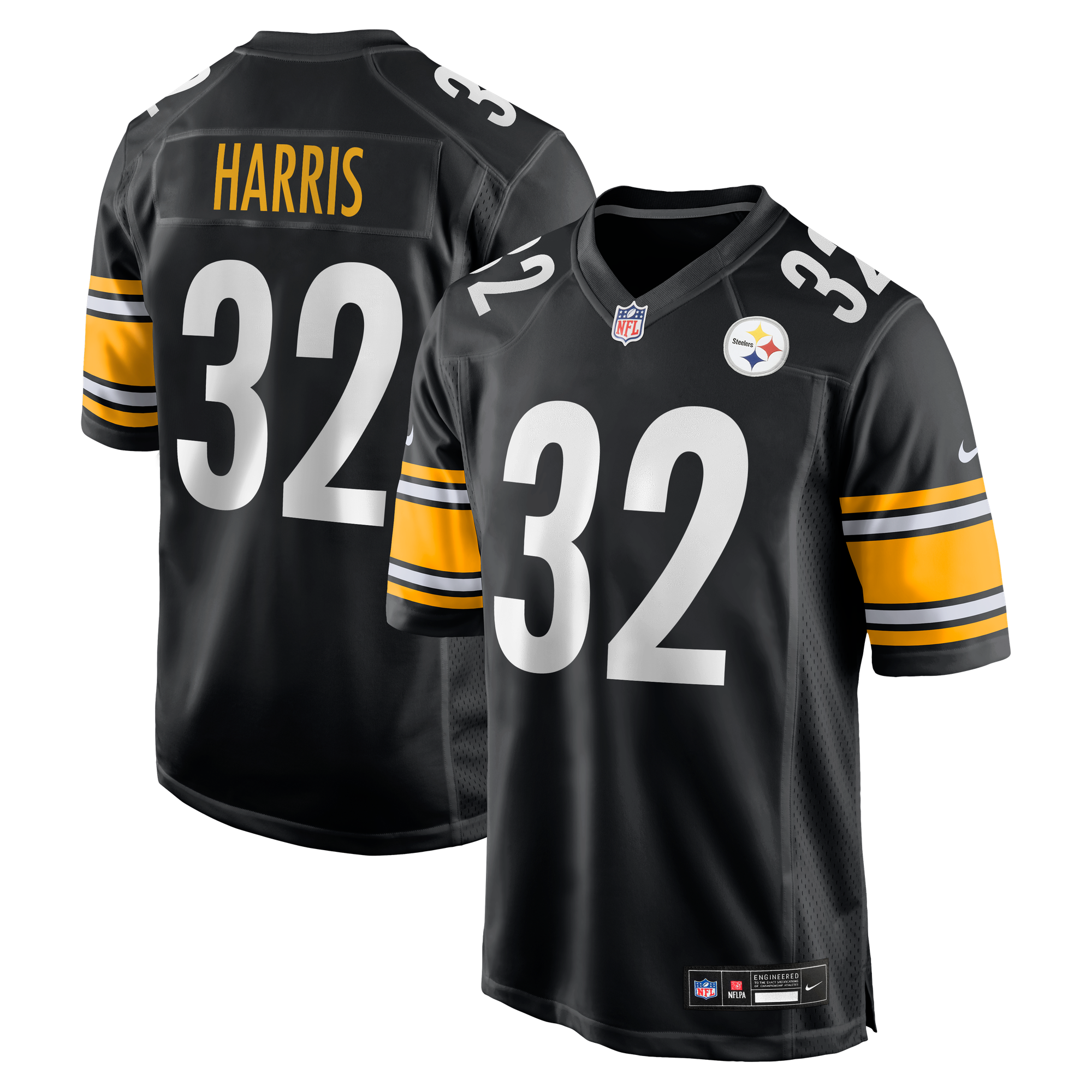 Retired Franco Harris Pittsburgh Steelers Player Jersey Black NFL Football Fan Wear