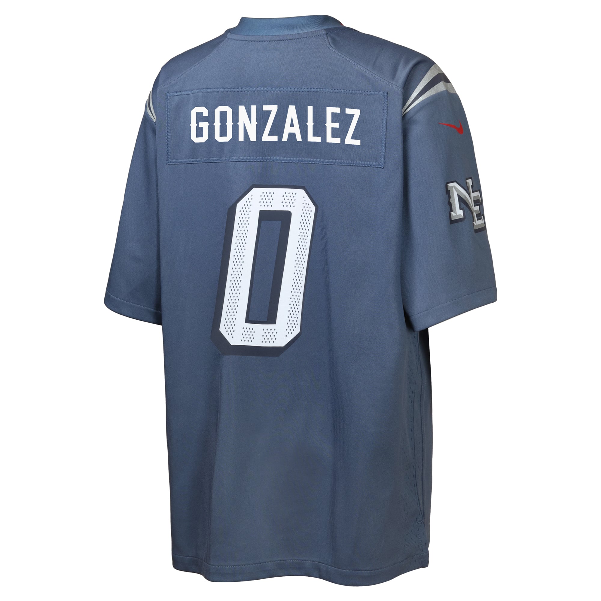 Christian Gonzalez New England Patriots Game Jersey Blue NFL Football Fan Wear