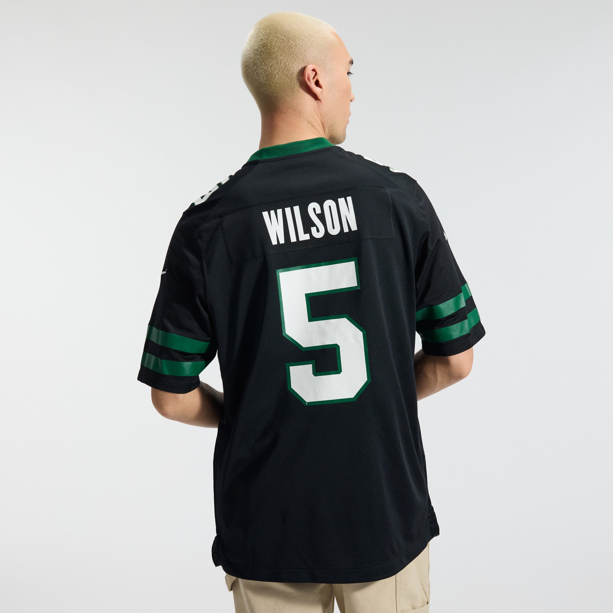 Garrett Wilson New York Jets Alternate Jersey Black NFL Football Fan Wear
