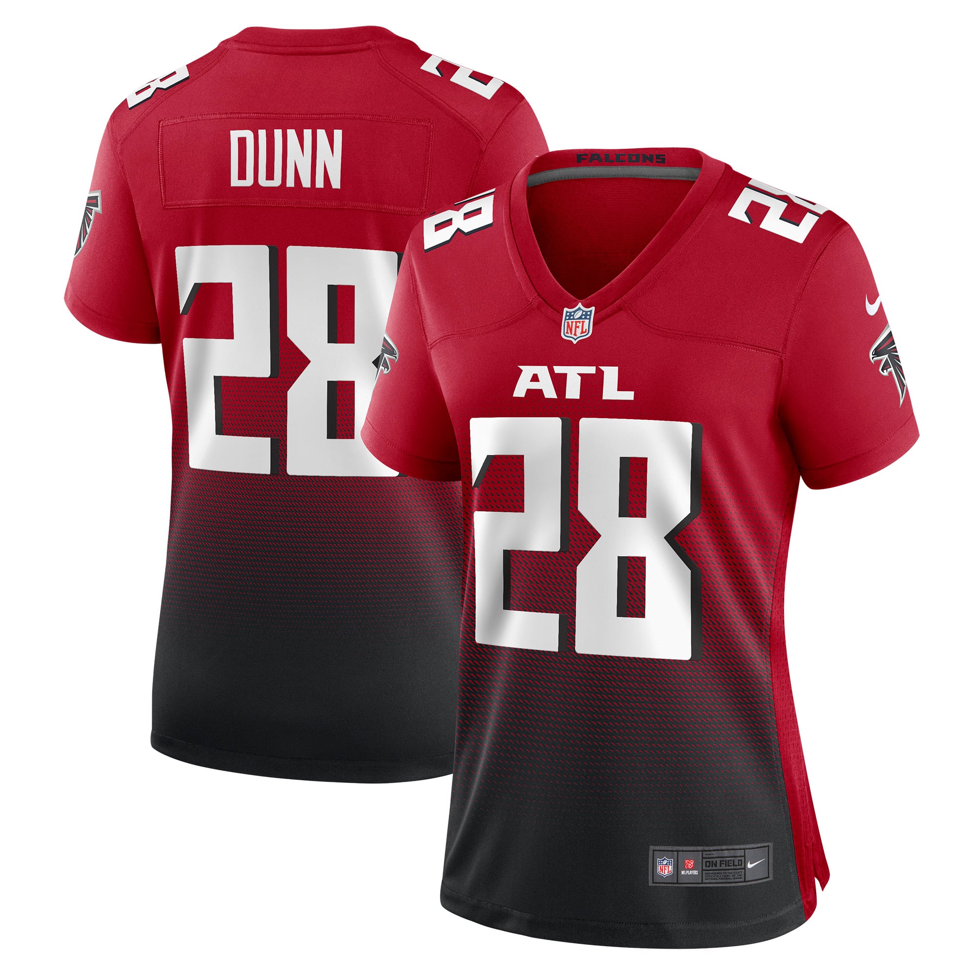 Retired Warrick Dunn Atlanta Falcons Game Jersey Red NFL Football Fan Wear