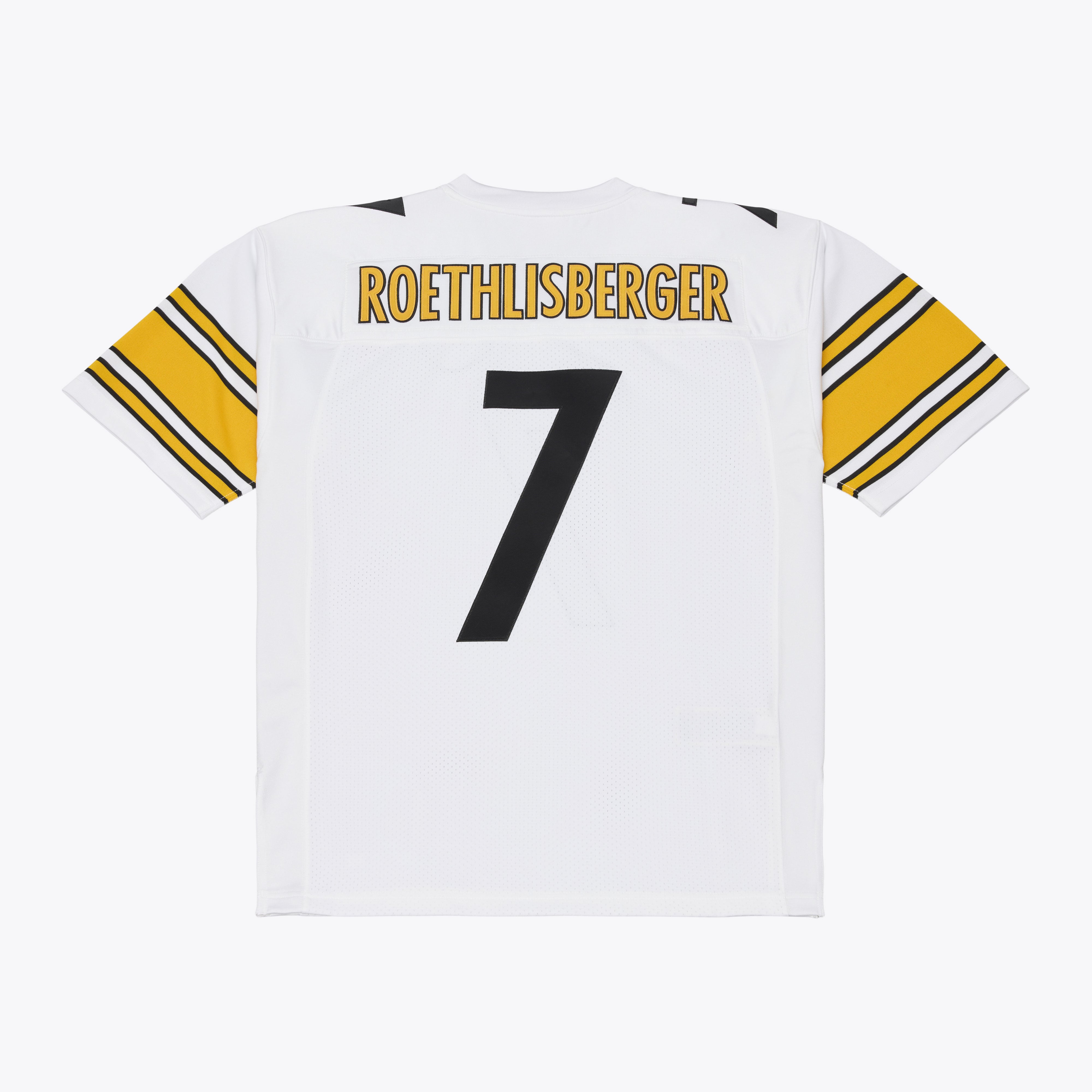 Ben Roethlisberger Mitchell Pittsburgh Steelers Throwback Jersey White NFL Football Fan Wear