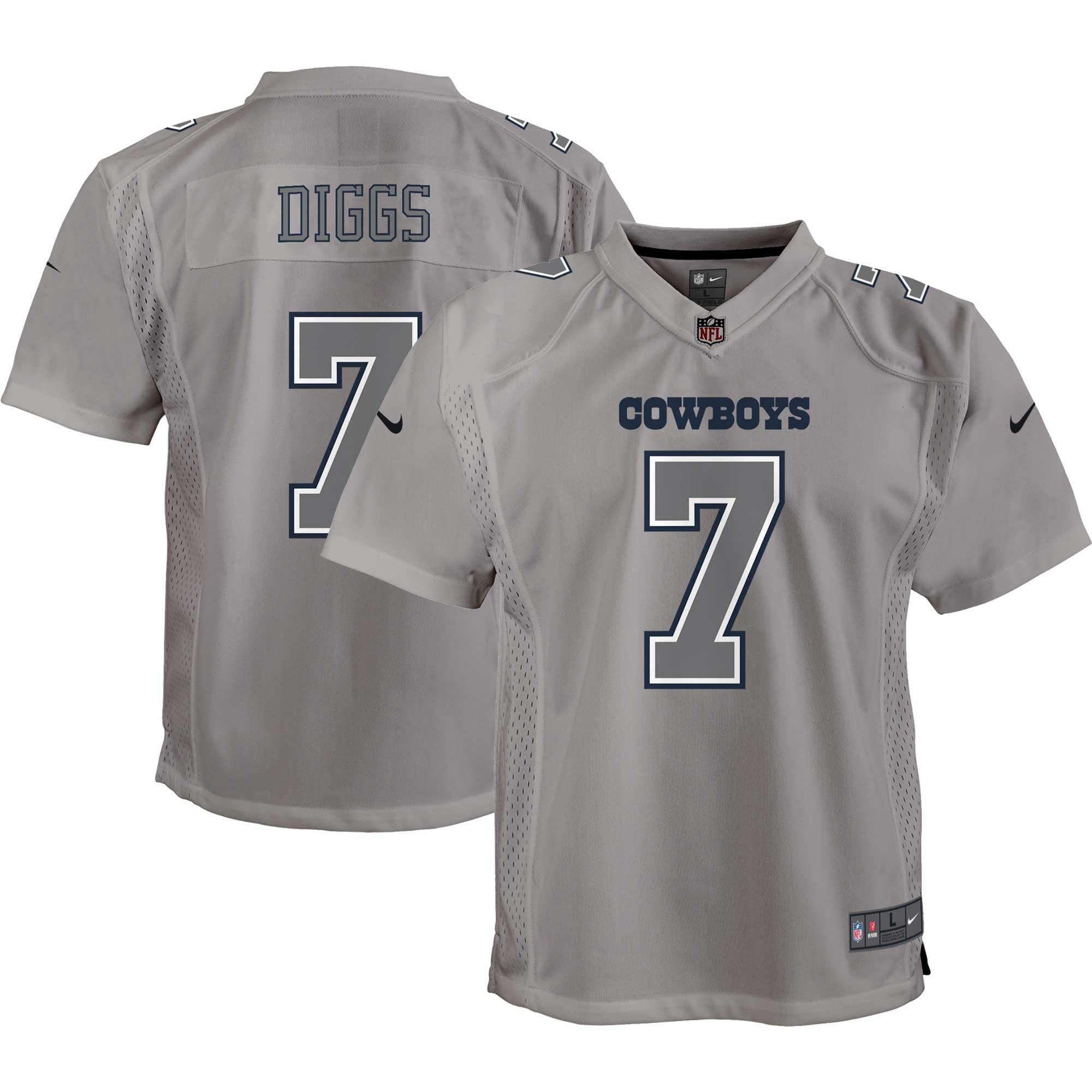 Trevon Diggs Dallas Cowboys Game Jersey Gray NFL Football Fan Wear