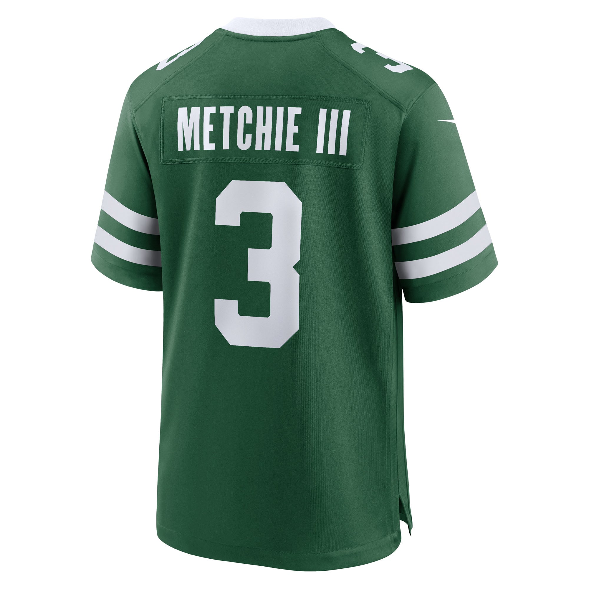 John Metchie New York Jets Game Jersey Green NFL Football Fan Wear John Metchie