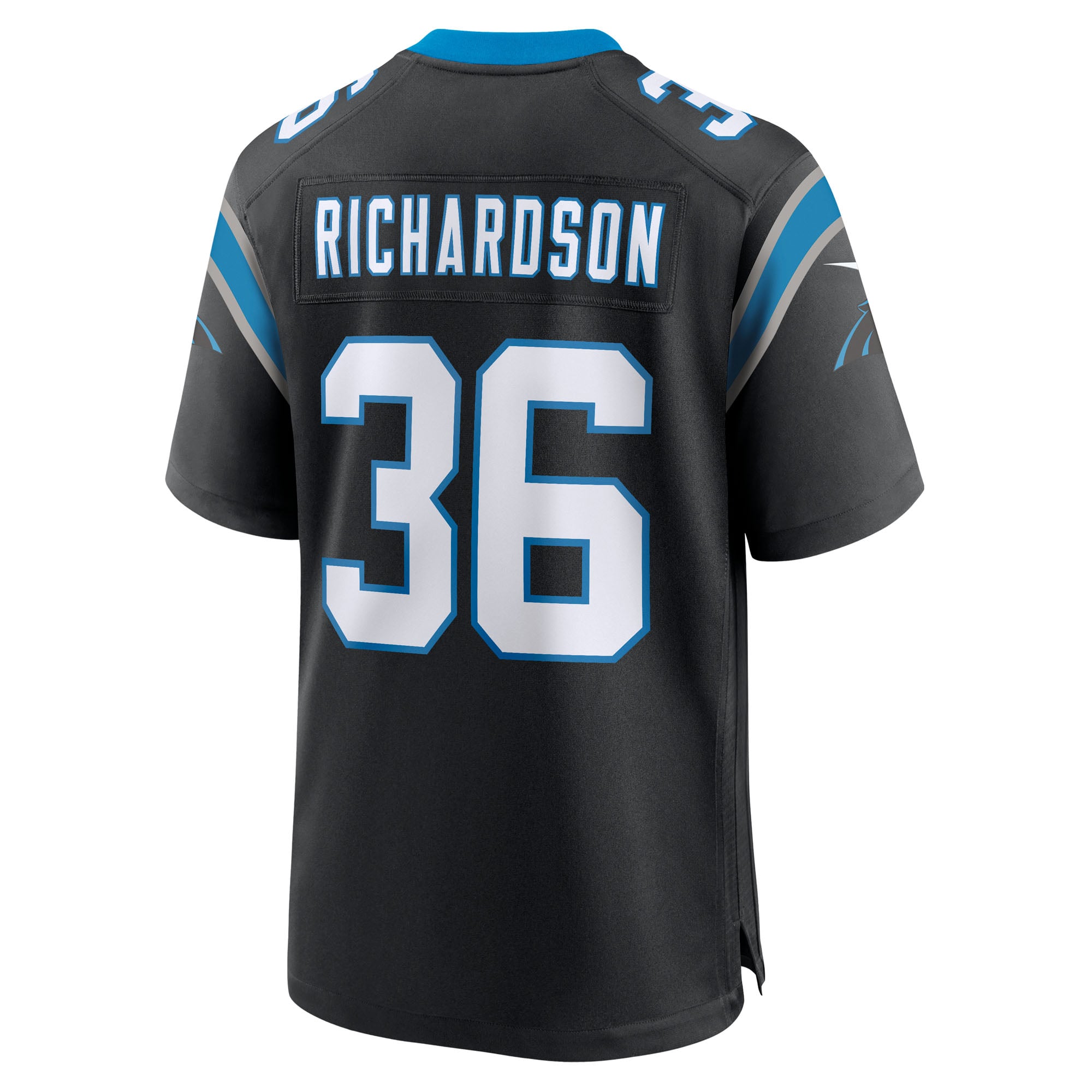 Demani Richardson Carolina Panthers Game Jersey Black NFL Football Fan Wear Demani Richardson