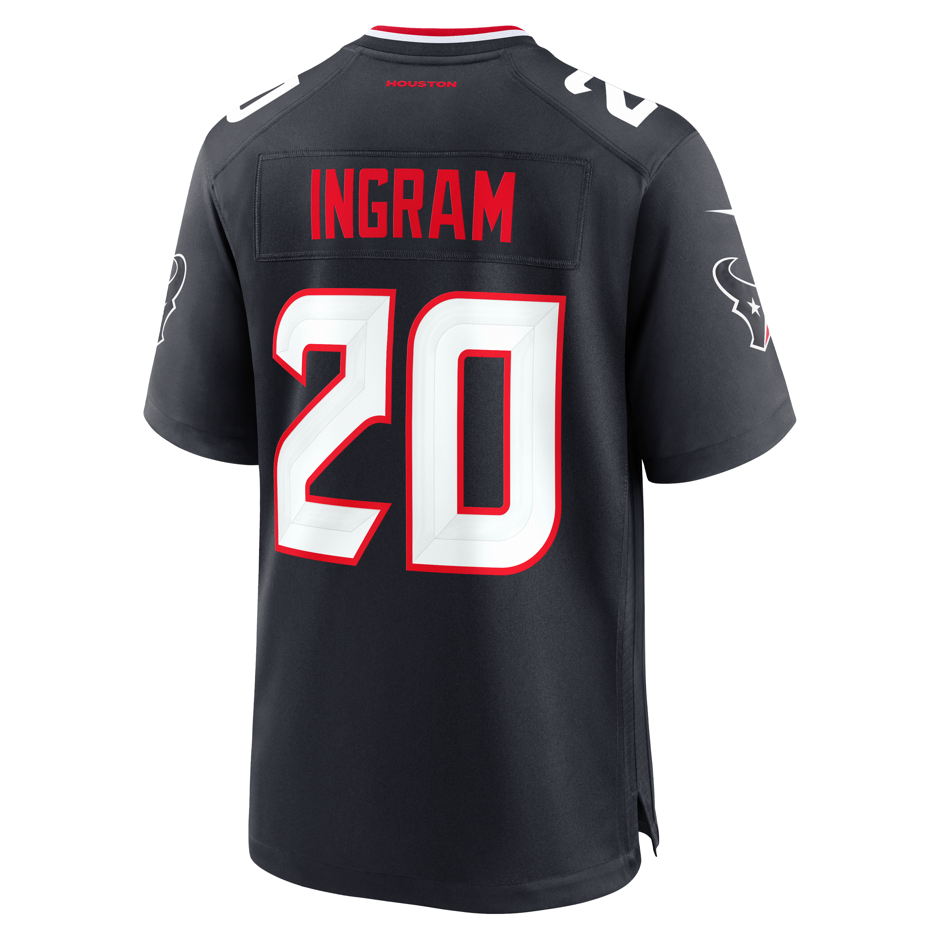Ja'Marcus Ingram Houston Texans Game Jersey Navy NFL Football Fan Wear Ja'Marcus Ingram
