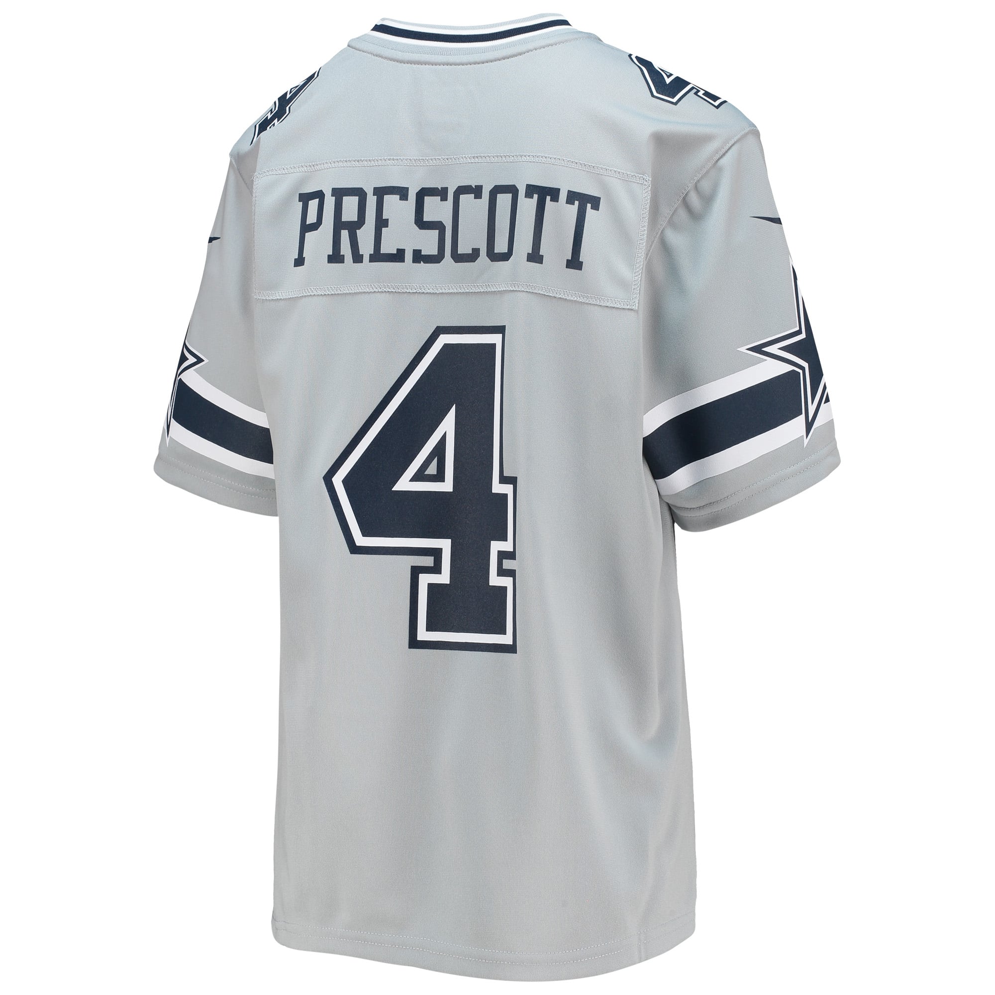 Dak Prescott Inverted Dallas Cowboys Game Jersey Silver NFL Football Fan Wear