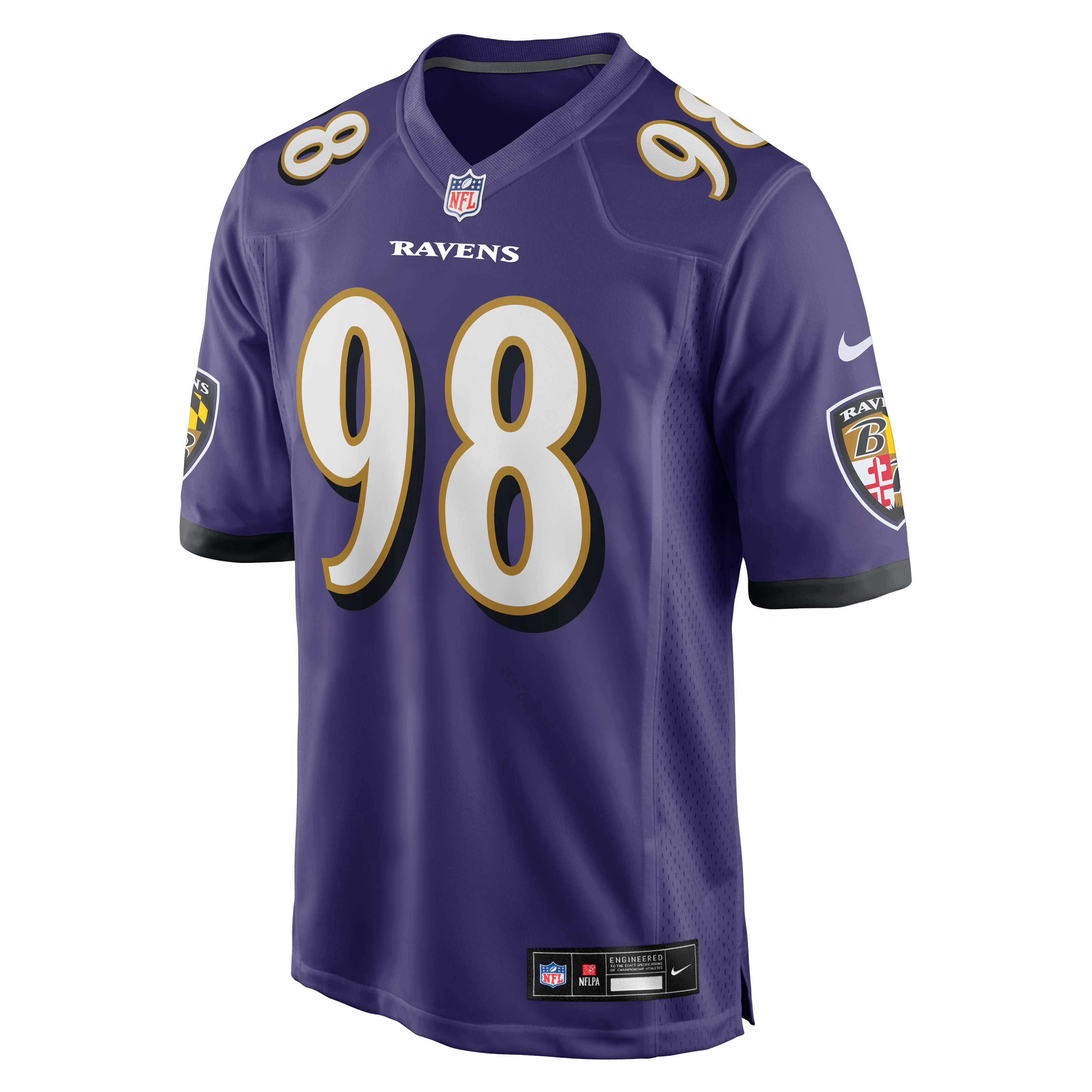 Tony Siragusa Retired Baltimore Ravens Player Jersey Purple NFL Football Fan Wear