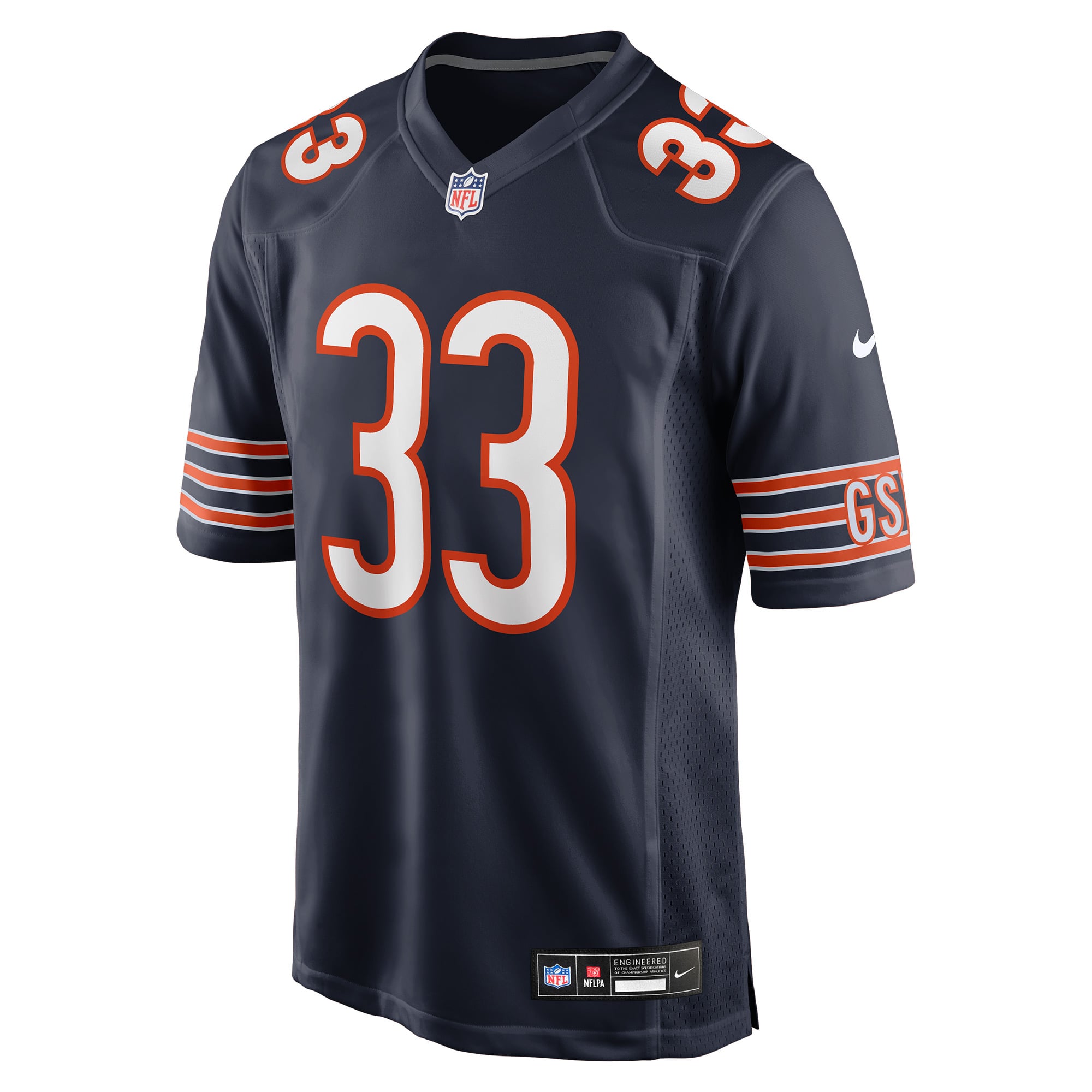 Jaylon Jones Chicago Bears Game Jersey Navy NFL Football Fan Wear Jaylon Jones