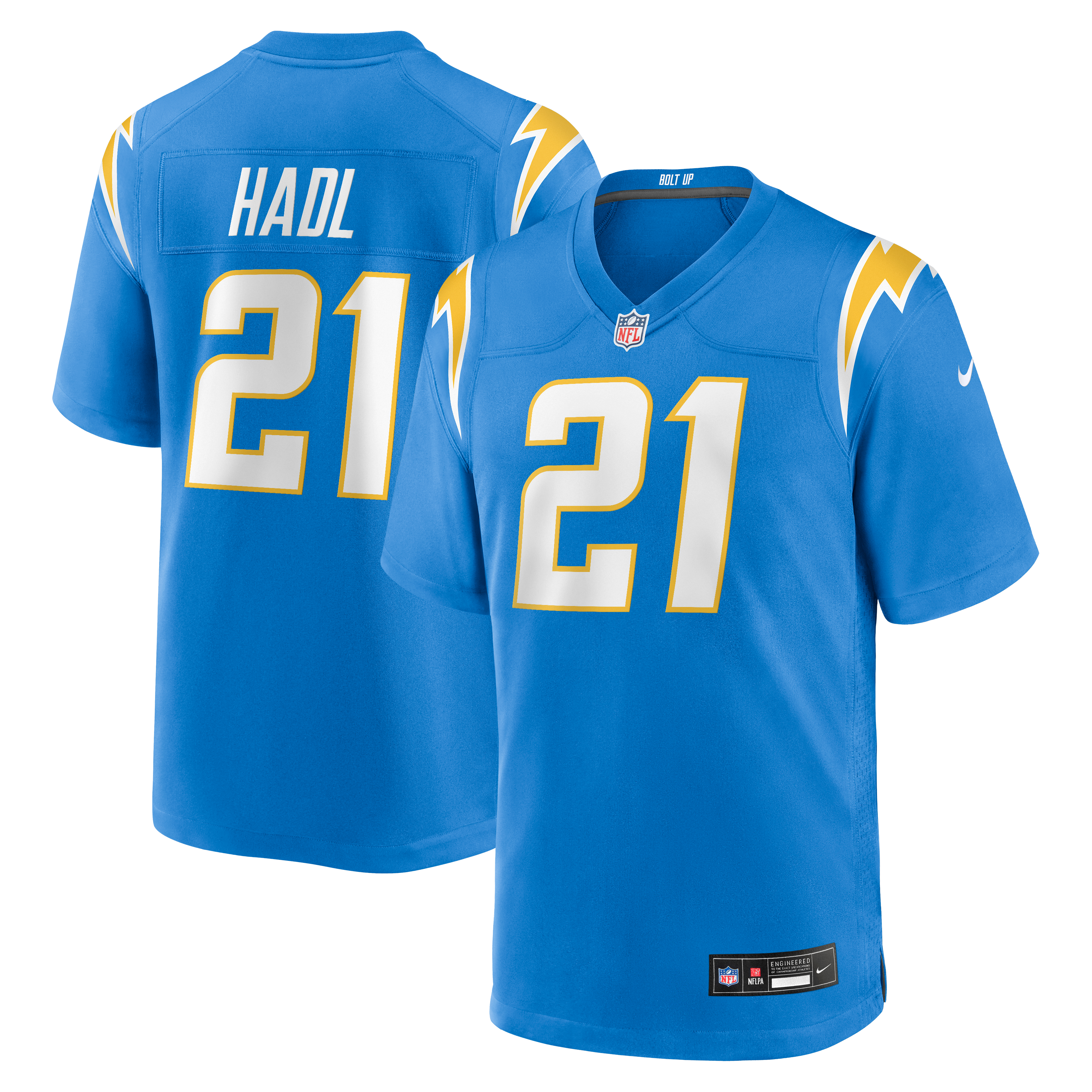 John Hadl Retired Los Angeles Chargers Player Jersey Powder Blue NFL Football Fan Wear