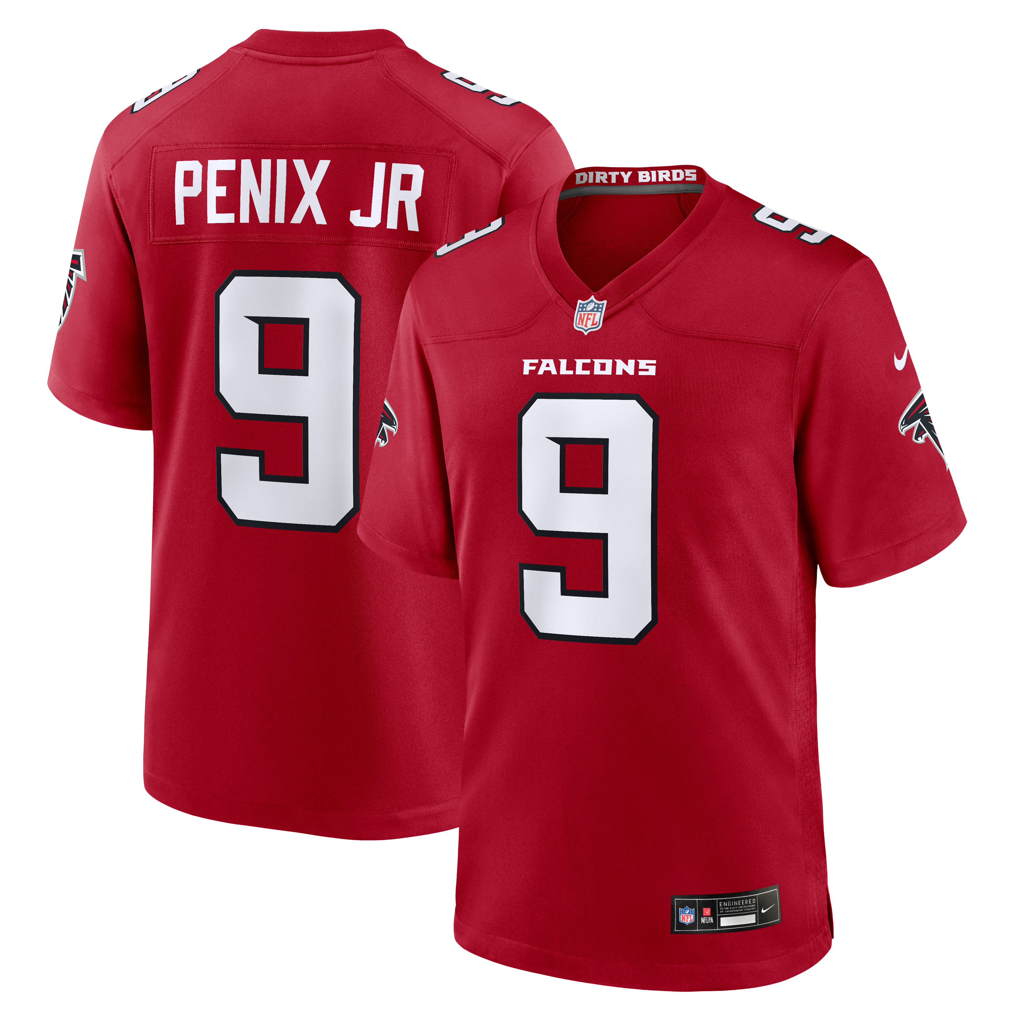 Michael Penix Jr Atlanta Falcons Game Jersey Red NFL Football Fan Wear Michael Penix Jr