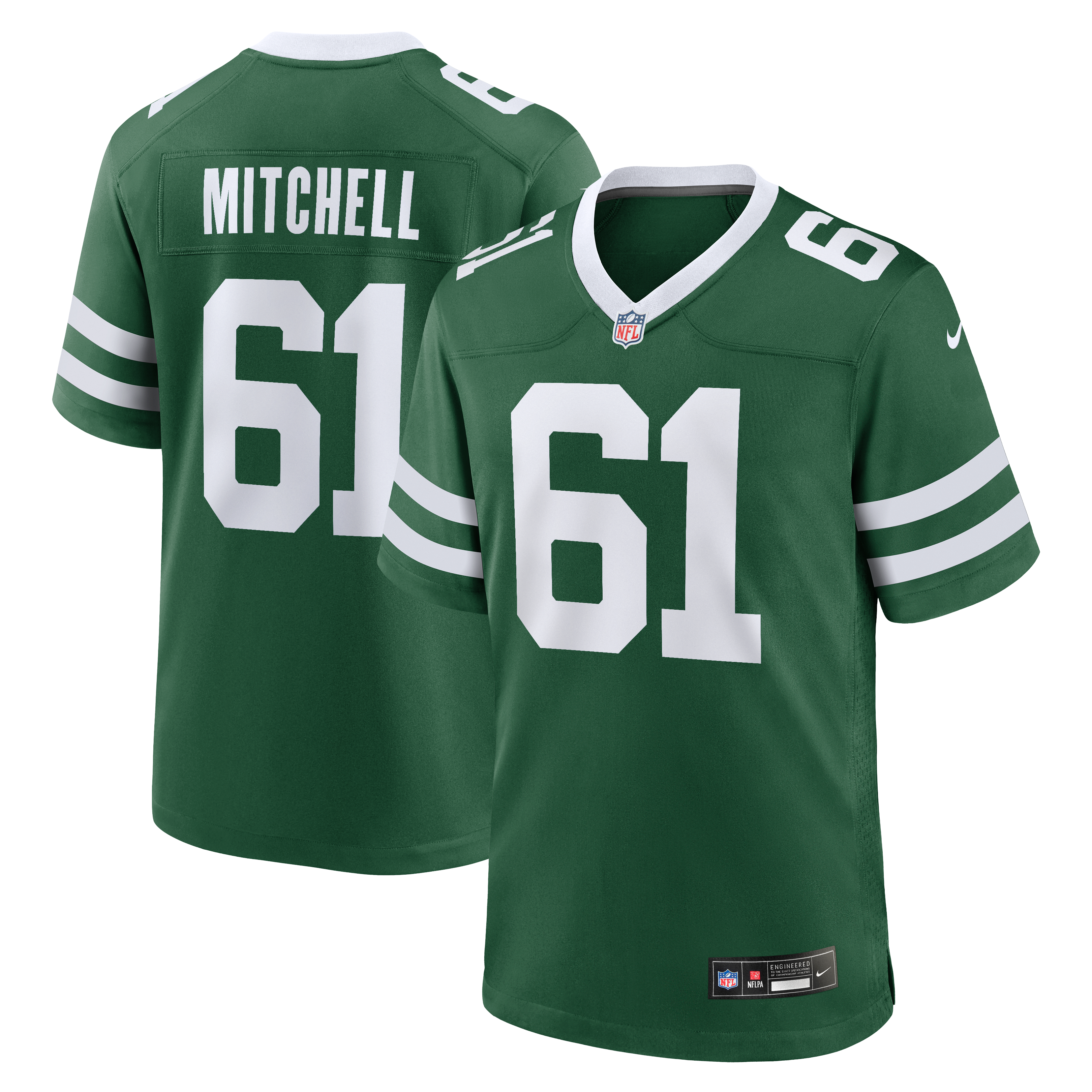 Max Mitchell New York Jets Game Jersey Green NFL Football Fan Wear Max Mitchell