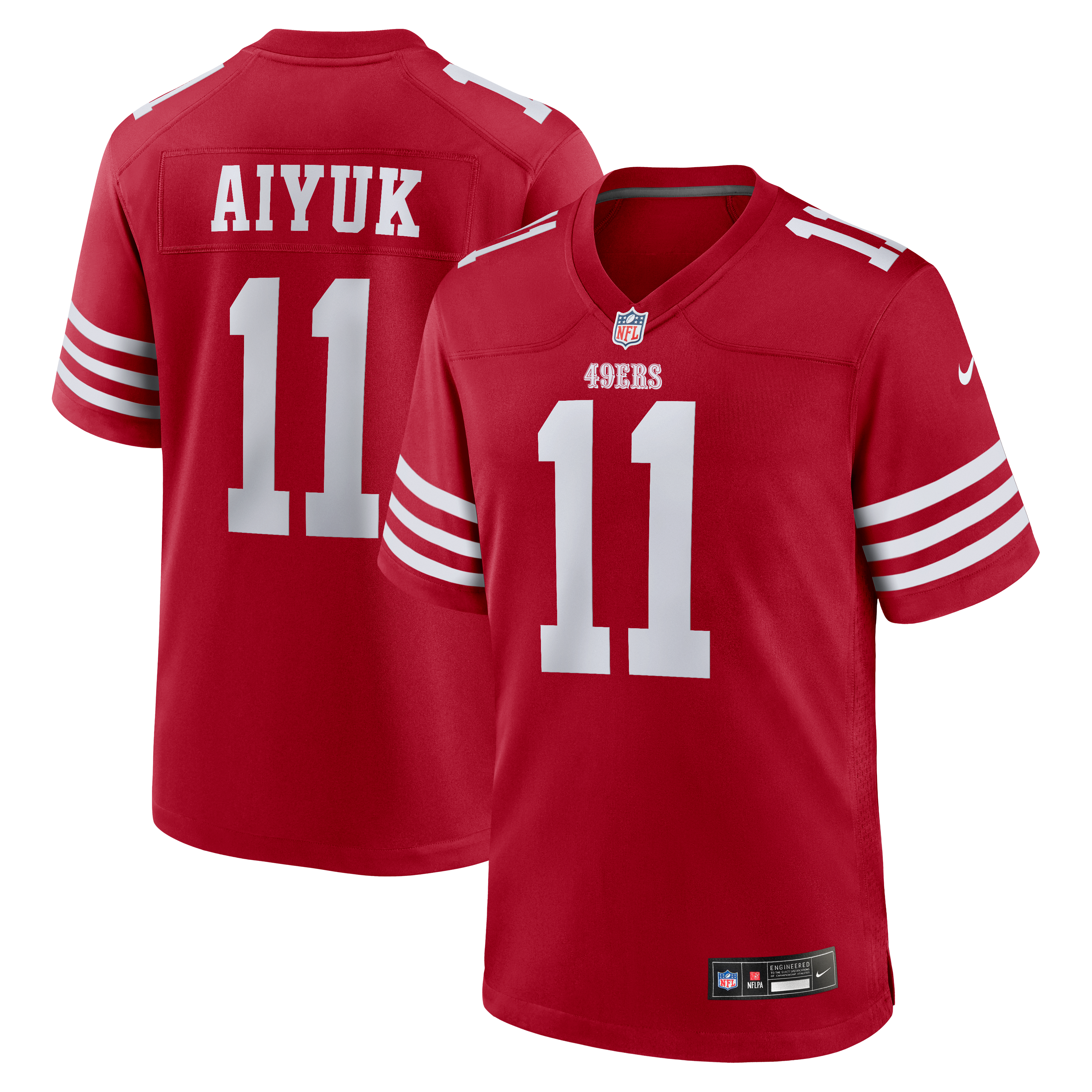 Brandon Aiyuk San Francisco 49ers Game Jersey Scarlet NFL Football Fan Wear