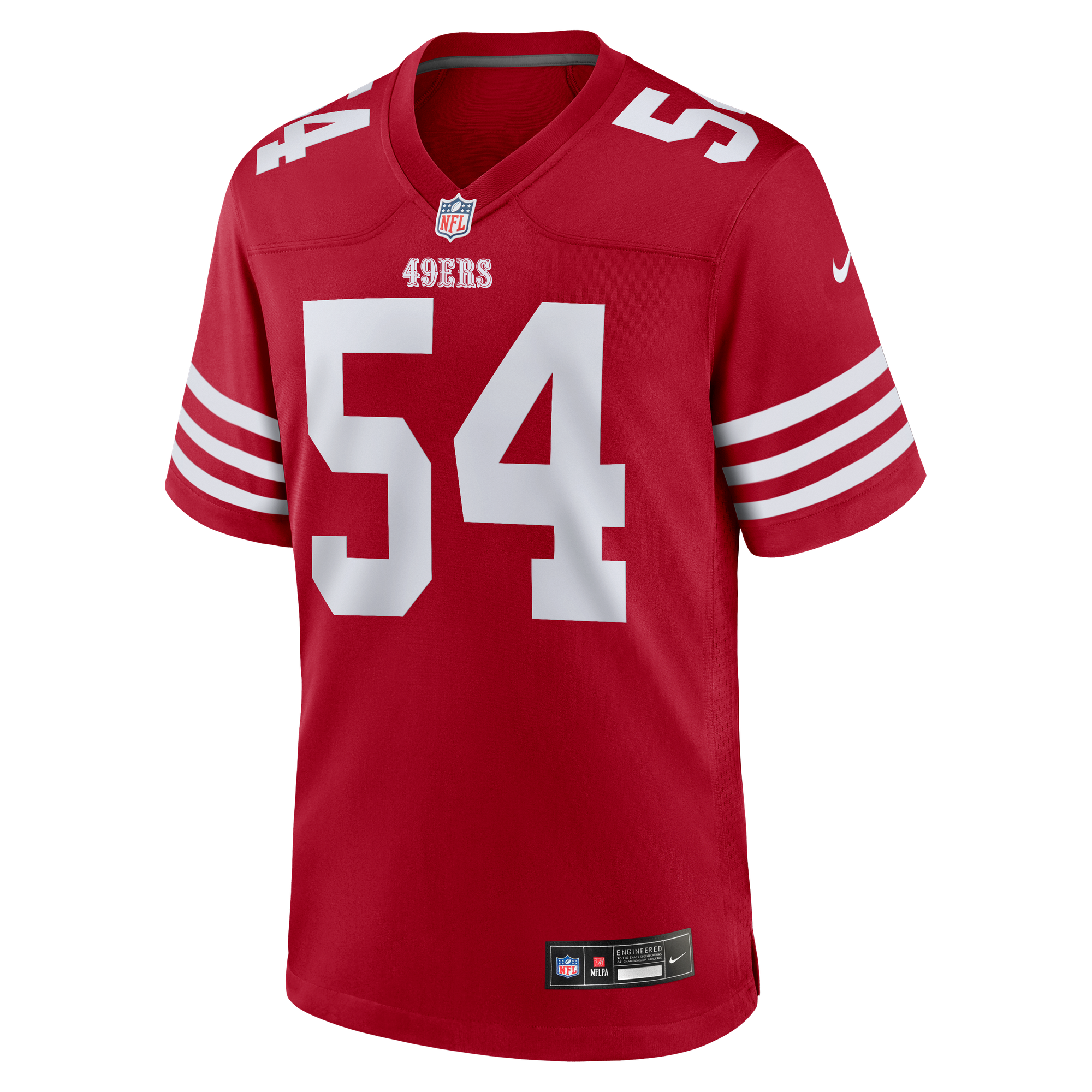 American Fred Warner San Francisco 49ers Player Jersey Scarlet NFL Football Fan Wear American Fred Warner