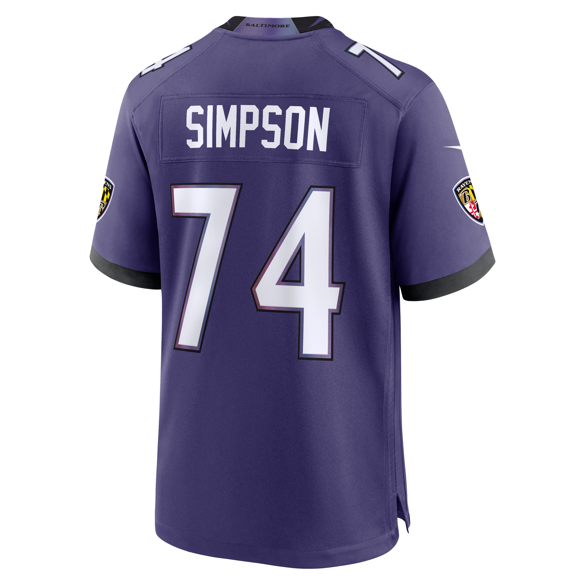John Simpson Baltimore Ravens Game Jersey Purple NFL Football Fan Wear