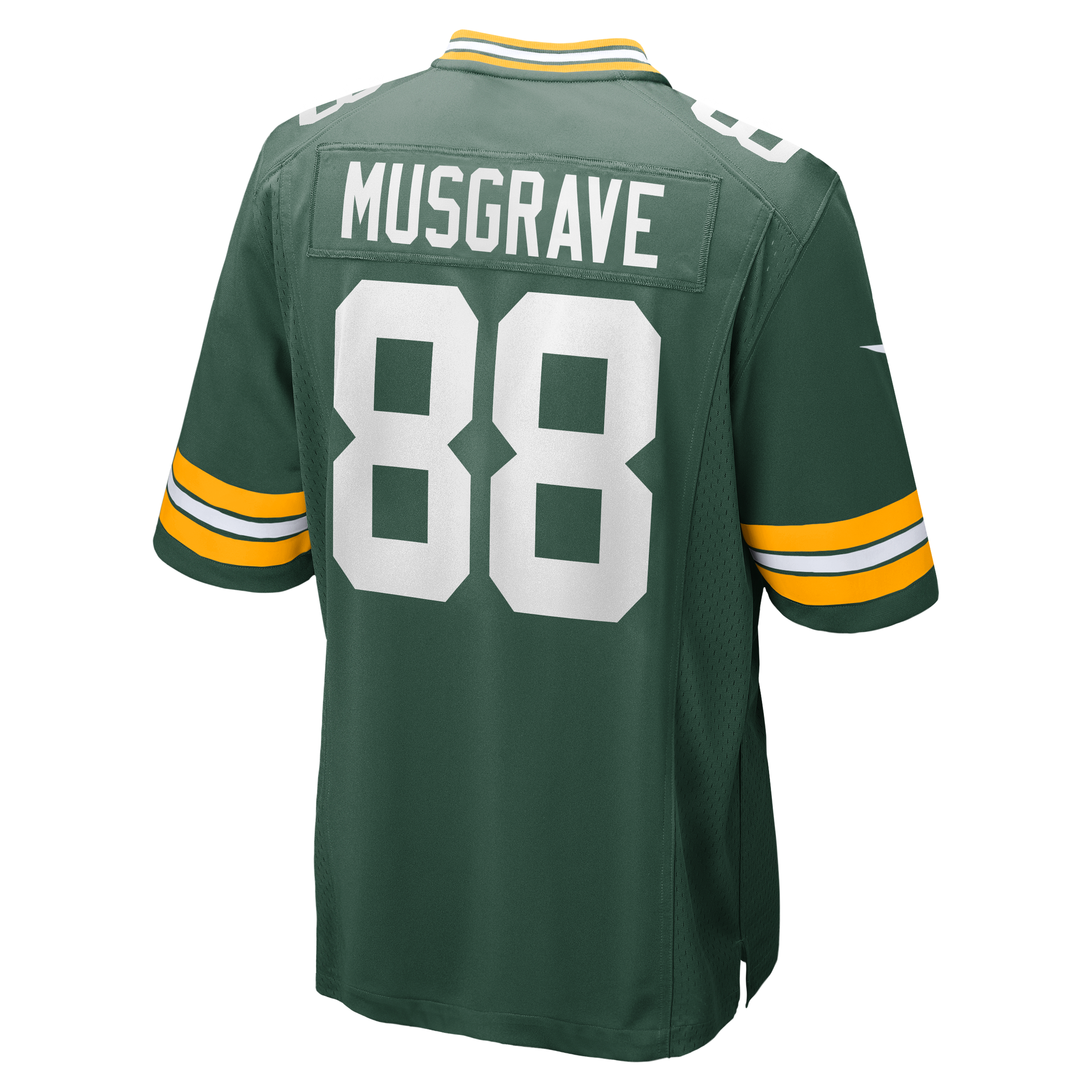 Luke Musgrave Green Bay Packers Game Jersey Green NFL Football Fan Wear Luke Musgrave