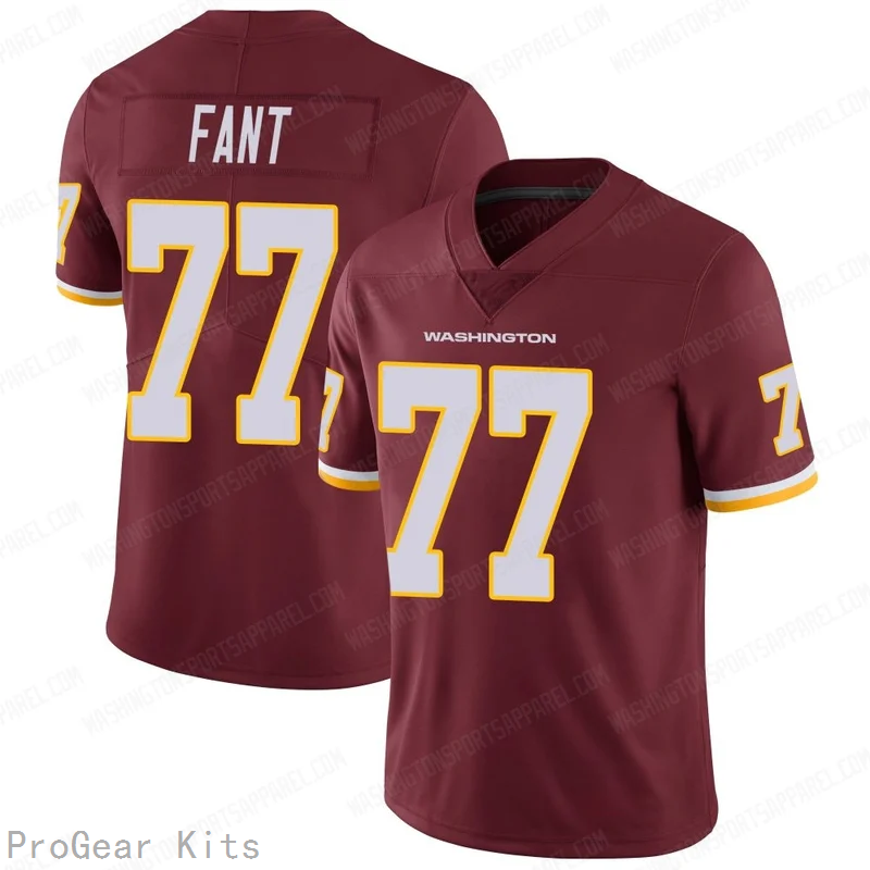 George Fant Washington Commanders Game Jersey No.77 Burgundy NFL Football Fan Wear George Fant
