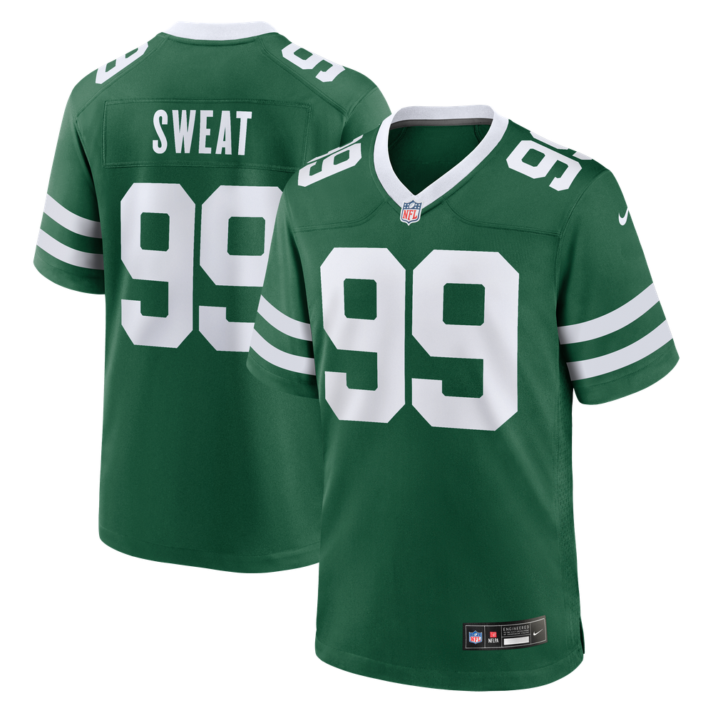 TVondre Sweat New York Jets Game Jersey Green NFL Football Fan Wear TVondre Sweat