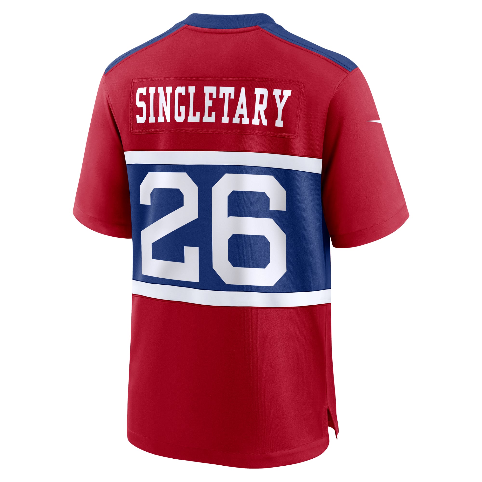 Devin Singletary Century New York Giants Game Jersey Red NFL Football Fan Wear Devin Singletary Century