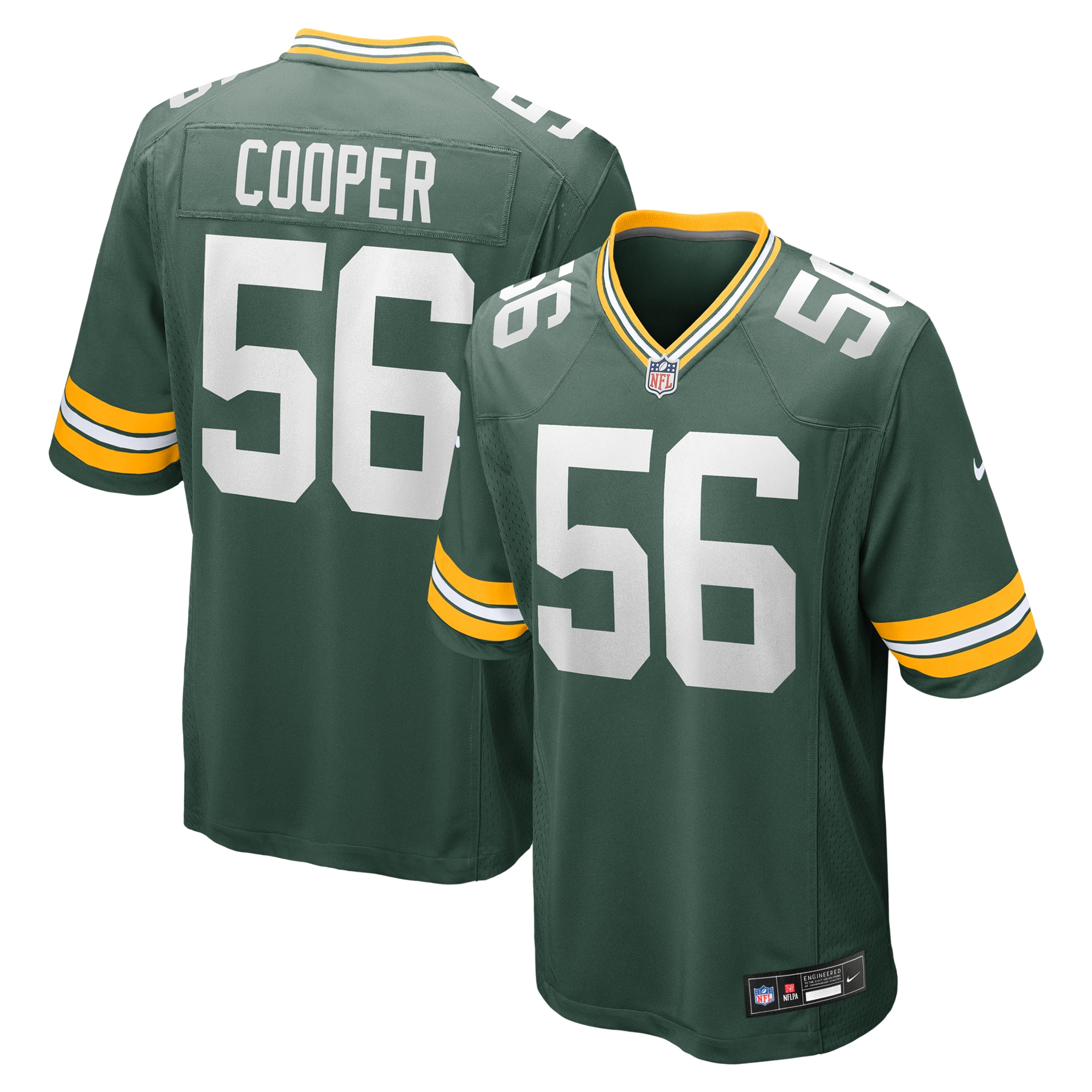 Edgerrin Cooper Green Bay Packers Game Jersey Green NFL Football Fan Wear