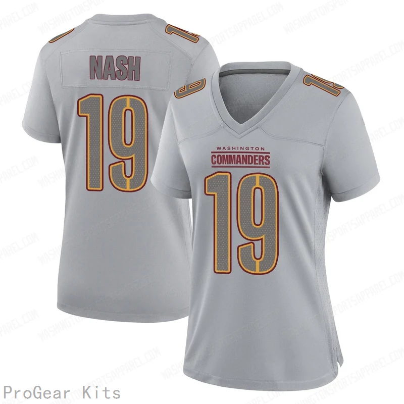 Nick Nash Atmosphere Washington Commanders Game Jersey No.19 Gray NFL Football Fan Wear